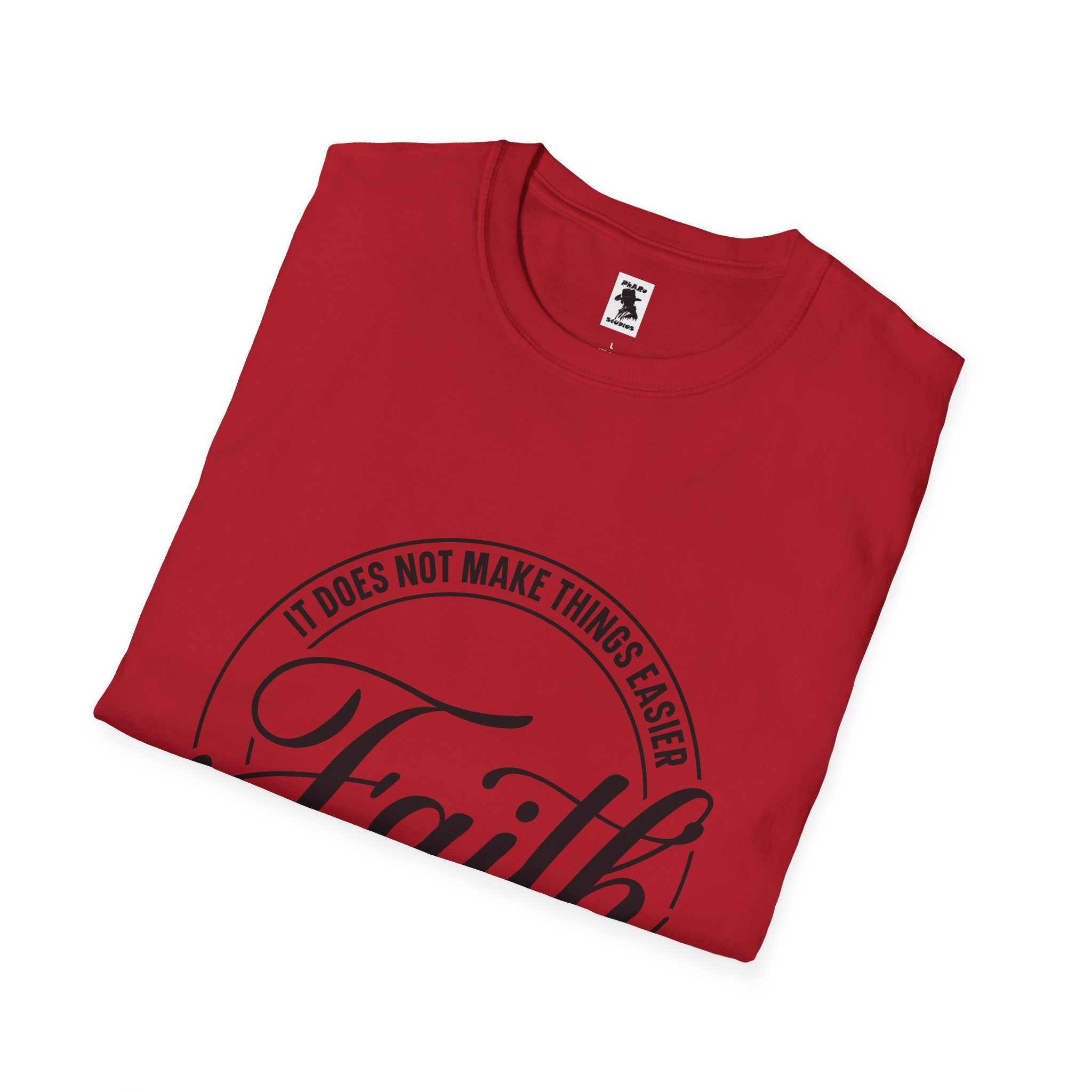 Inspirational Faith T-Shirt - Unisex Softstyle Tee with Luke 1:37 Quote - Image 40