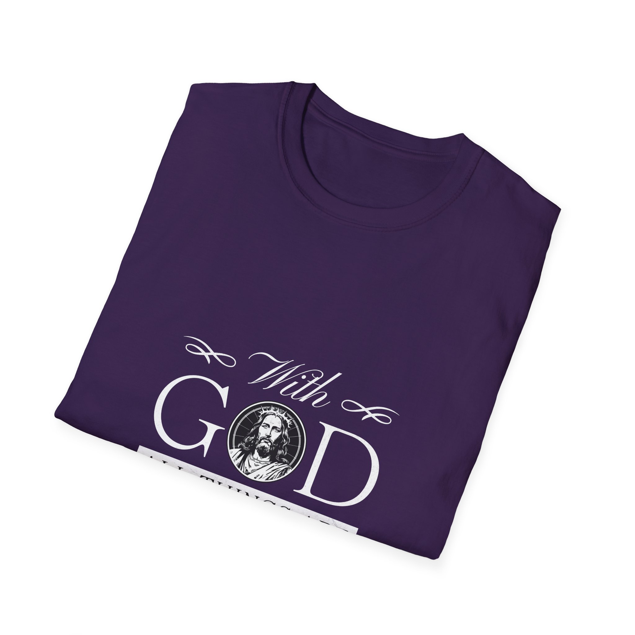 Faith T-Shirt — "With God All Things Are Possible" Inspirational Christian Tee - Image 16