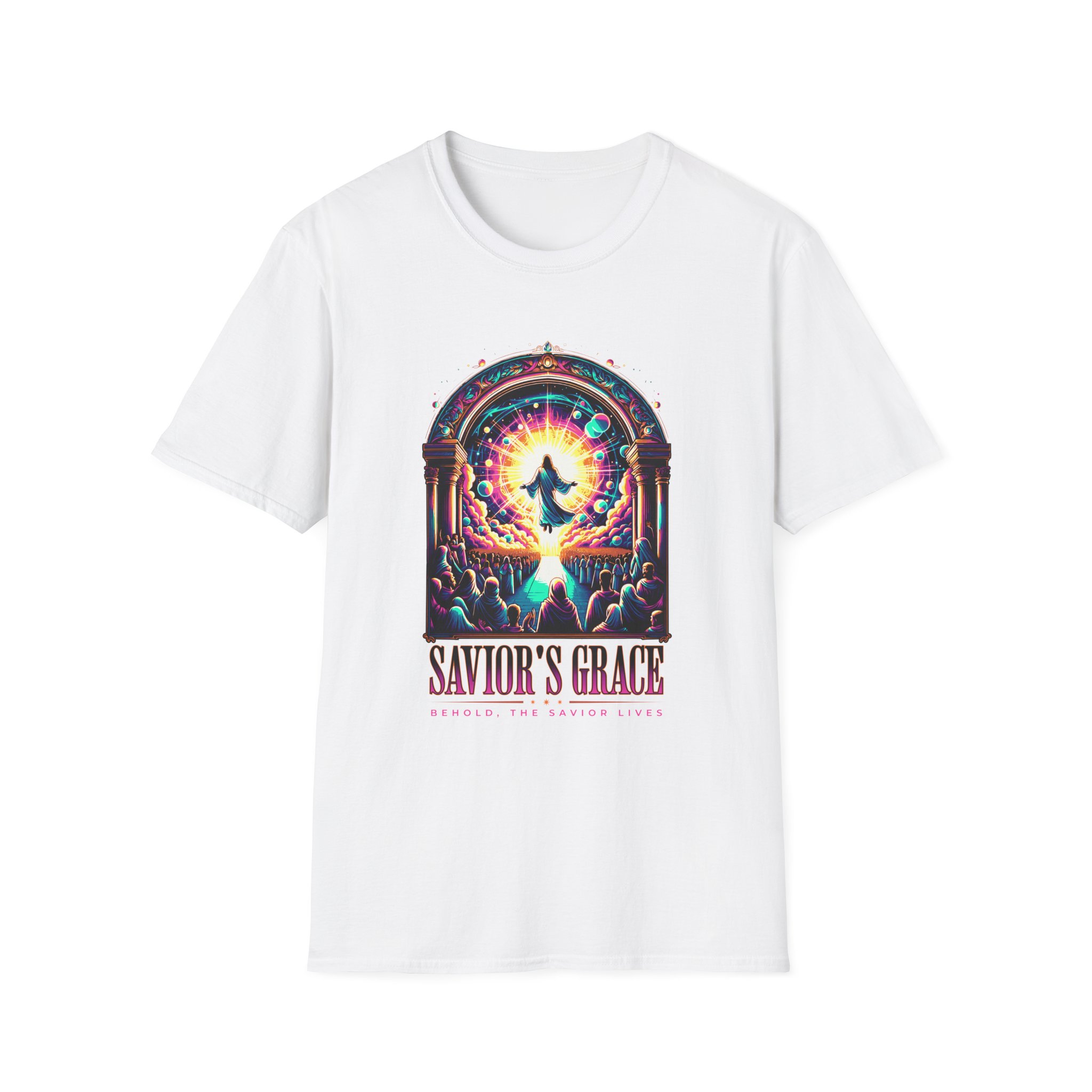 Savior's Grace T-Shirt — Radiant Christian Faith Graphic Tee - Image 3