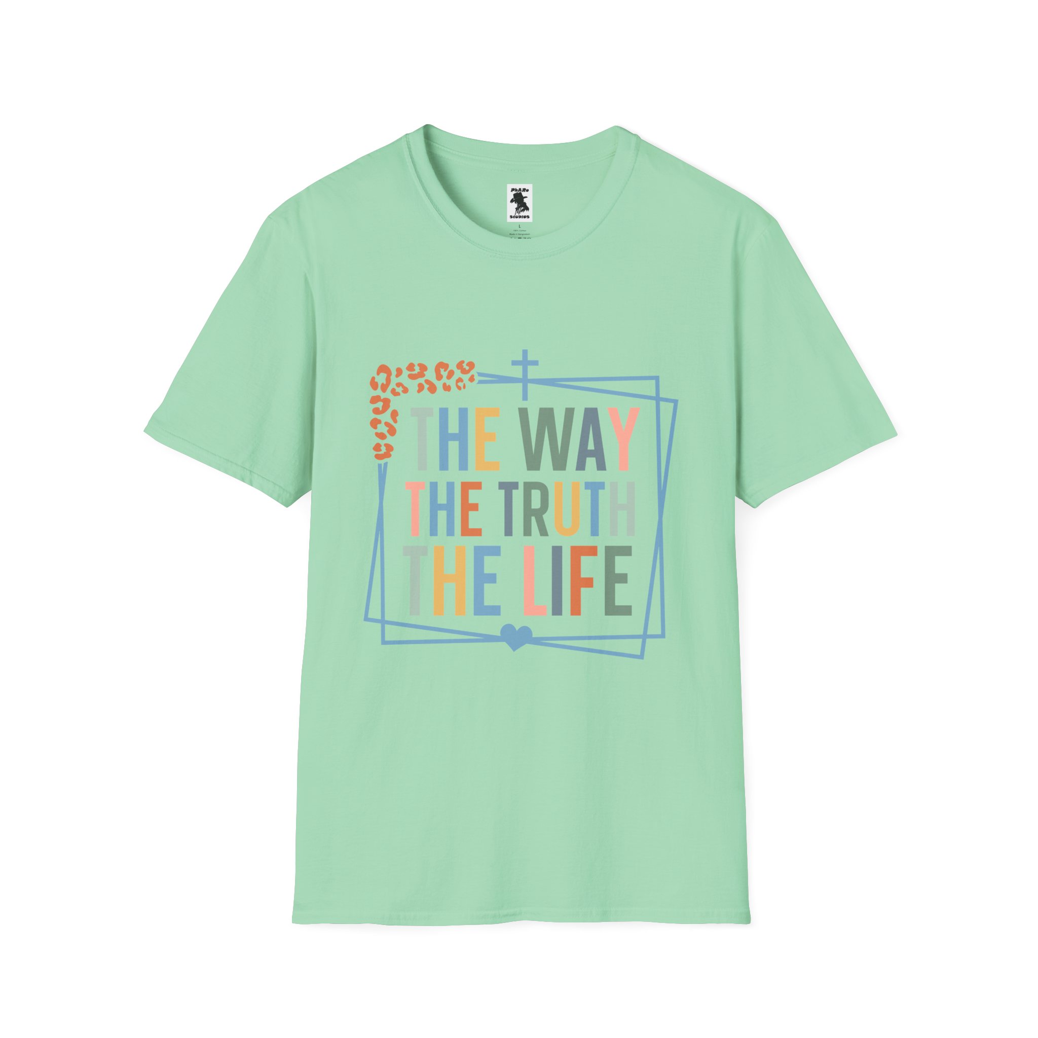 Inspirational Unisex Softstyle T-Shirt - "The Way, The Truth, The Life" - Image 17