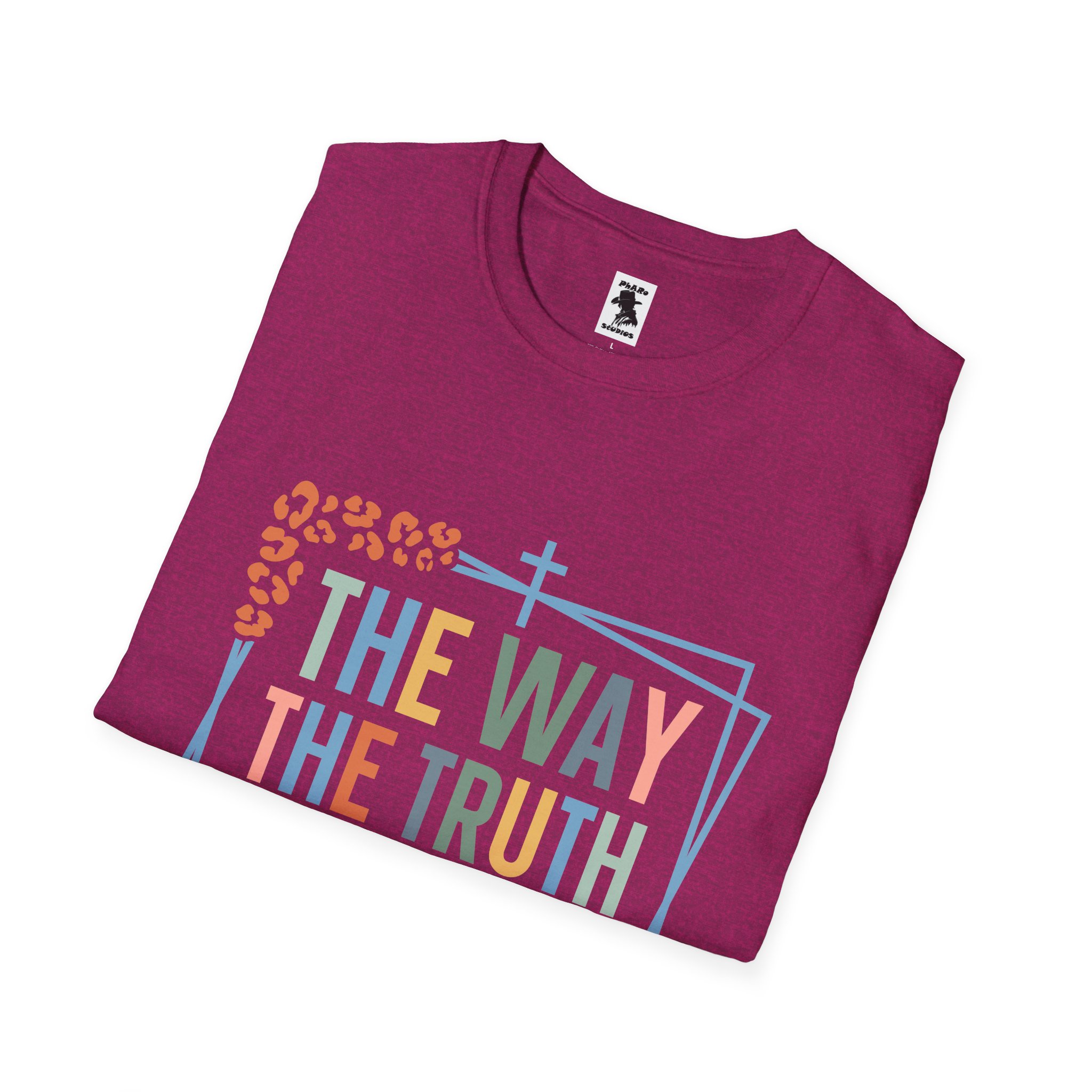 Inspirational Unisex Softstyle T-Shirt - "The Way, The Truth, The Life" - Image 24