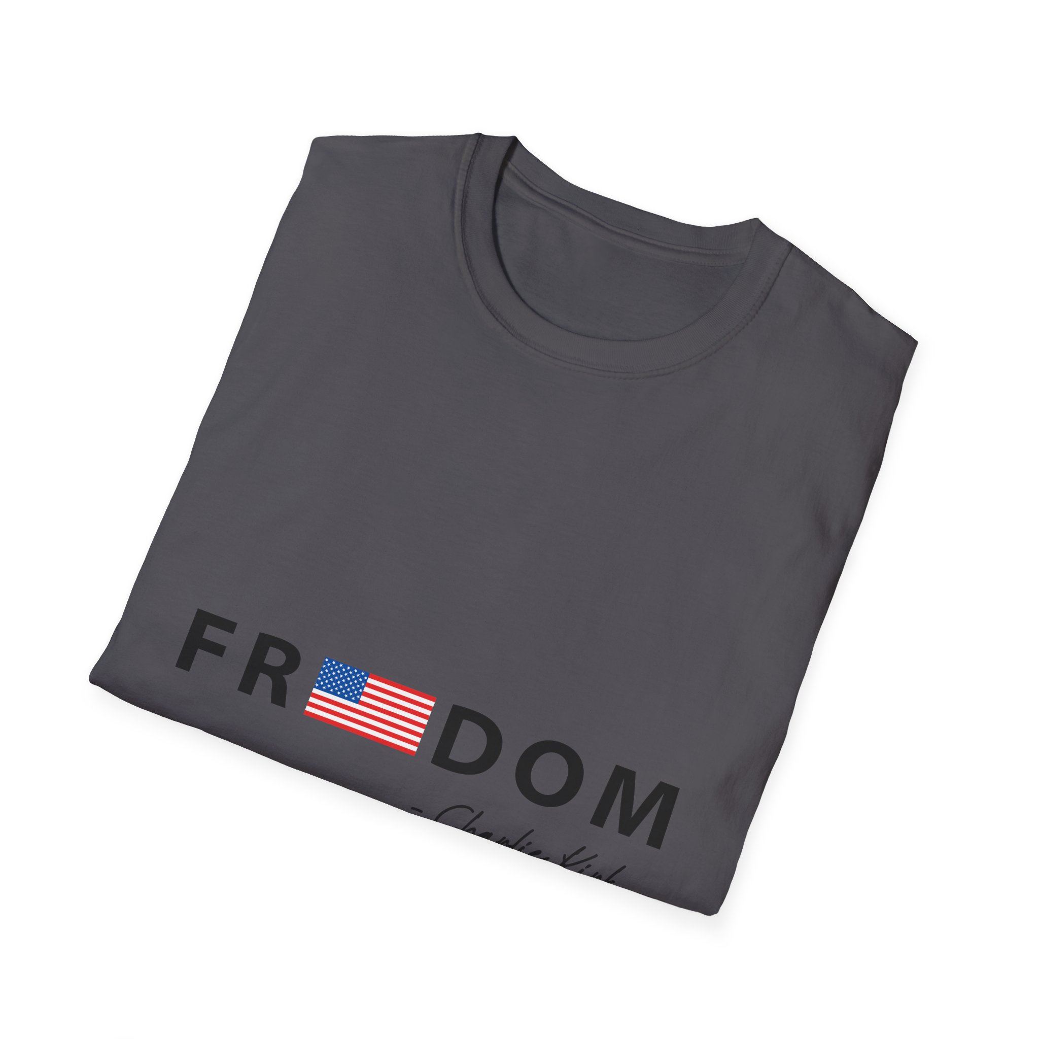 Freedom T-Shirt — "Freedom" with American Flag Graphic - Image 10