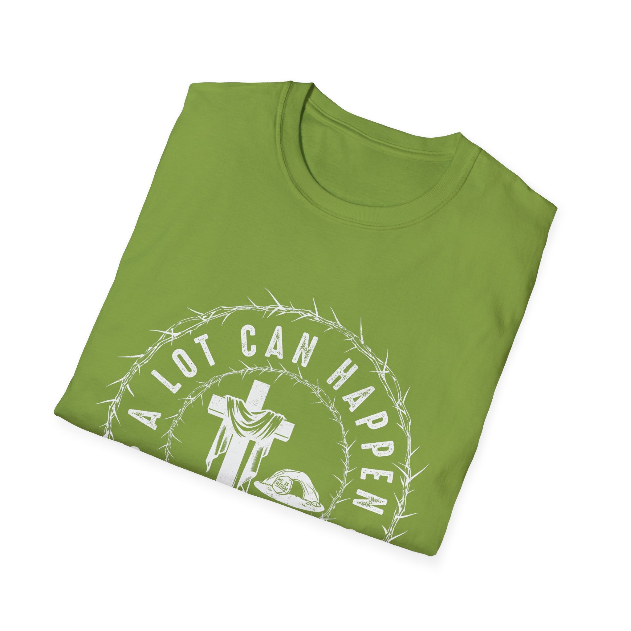 'A Lot Can Happen In 3 Days' Easter Resurrection Christian Tee - Image 4