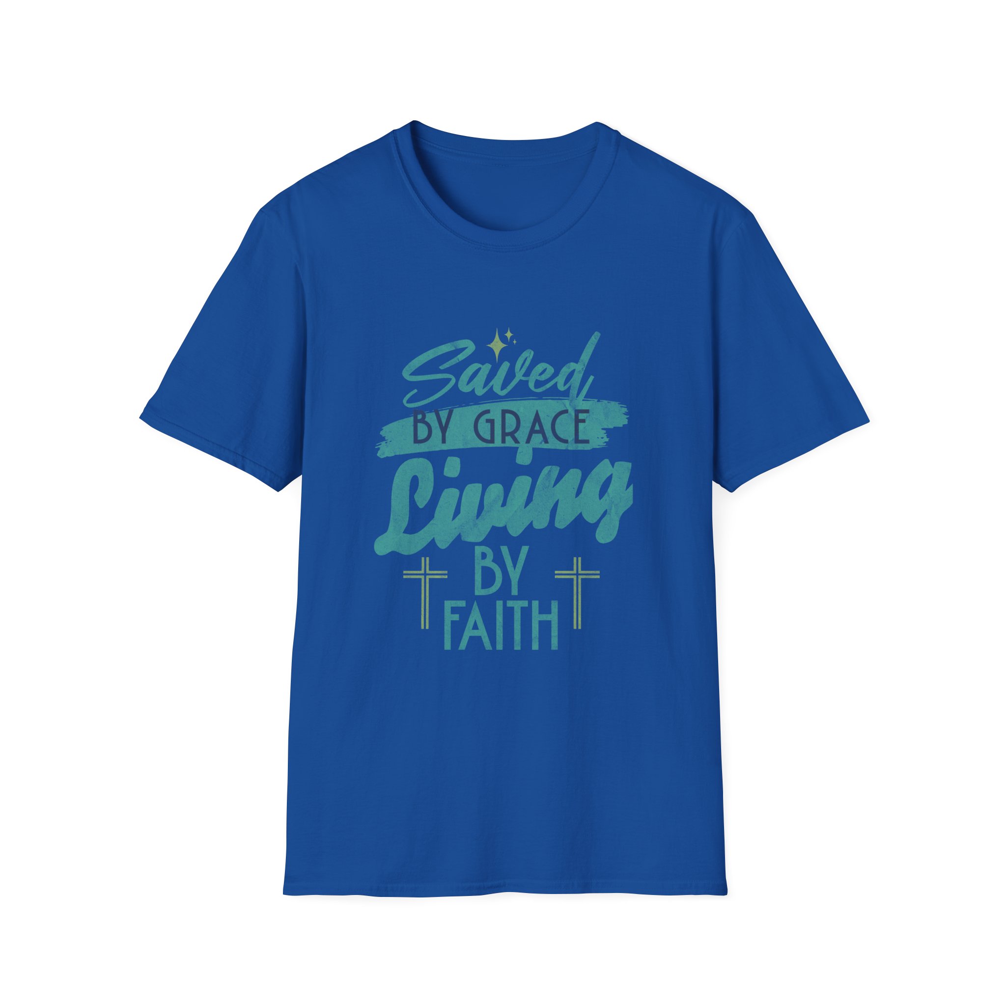Saved by Grace, Living by Faith T-Shirt — Christian Faith Graphic Tee - Image 11