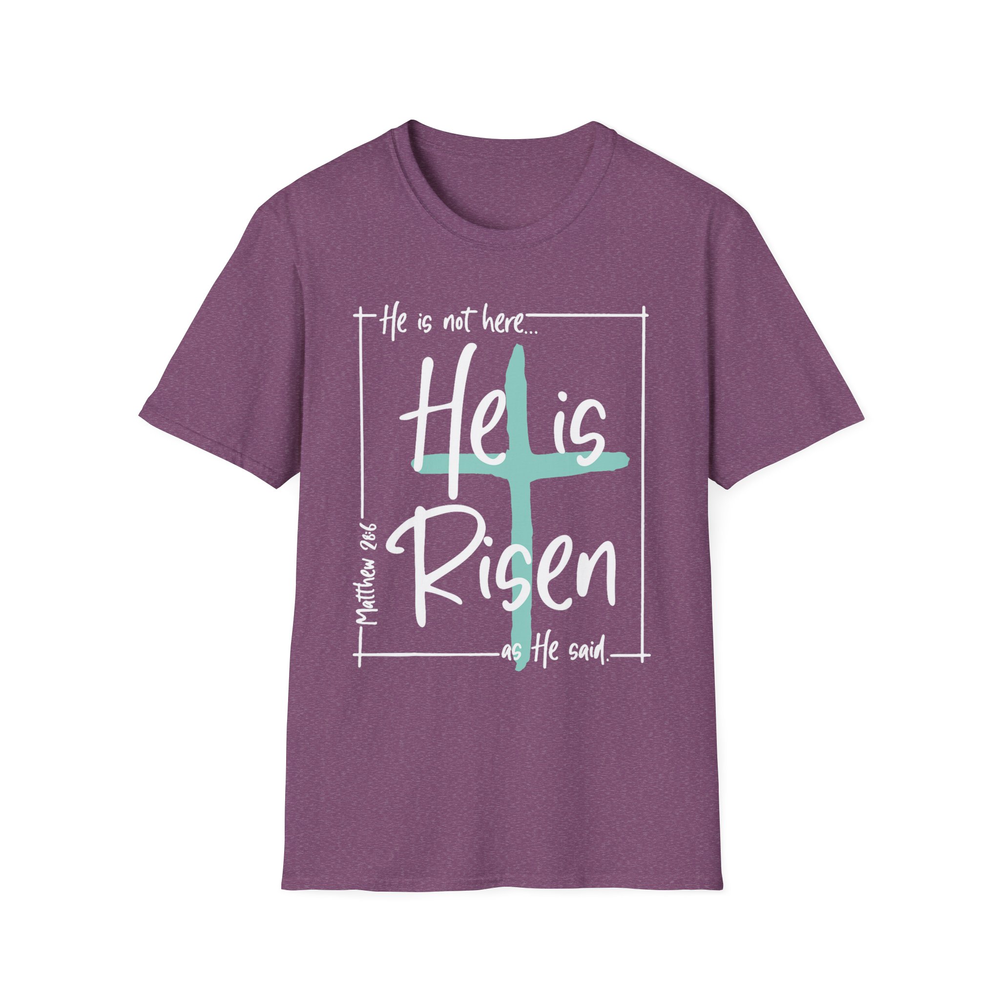 He Is Risen T-Shirt — Christian Easter Cross Tee - Image 23