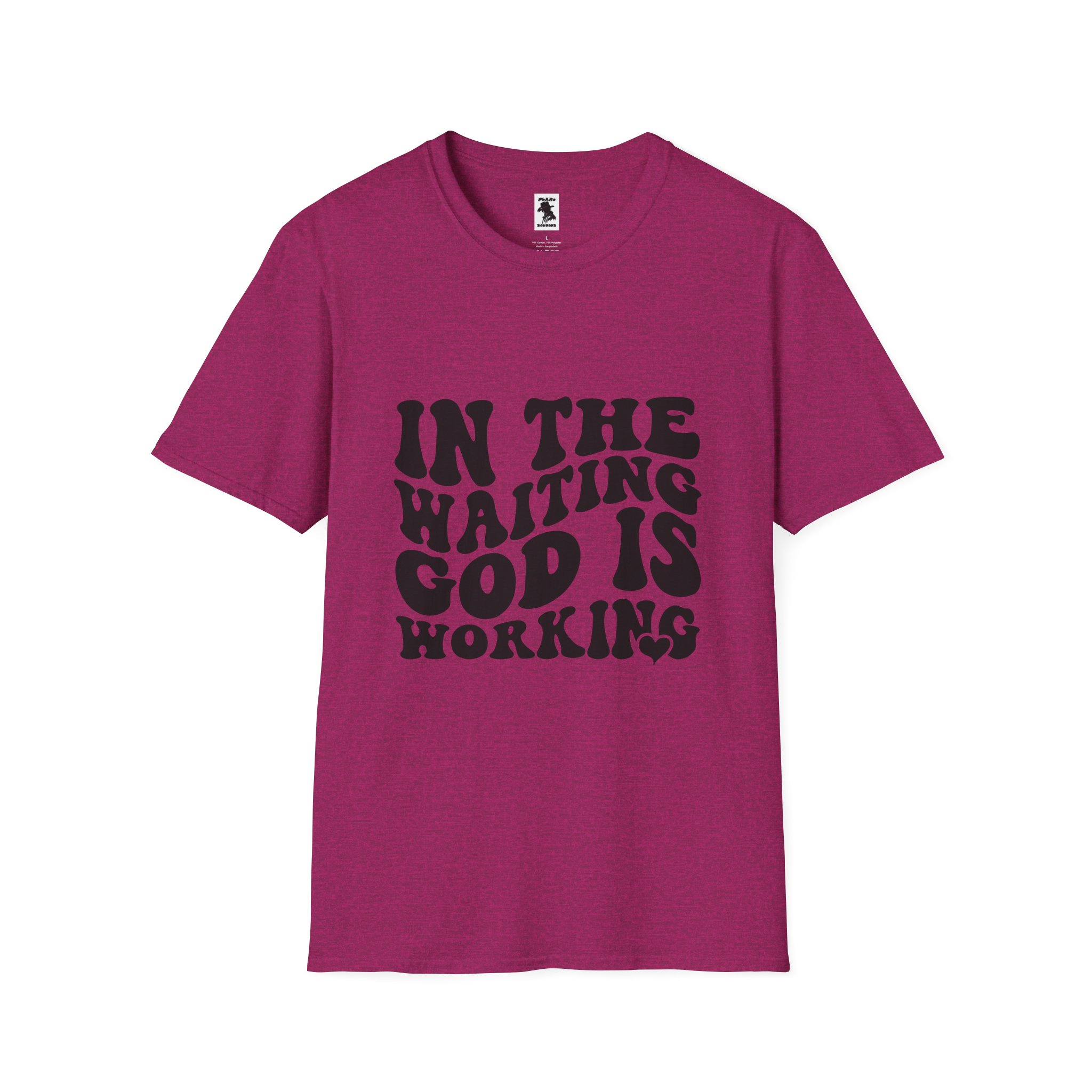 Inspirational Workout Unisex T-Shirt - 'In the Waiting God is Working' - Image 17