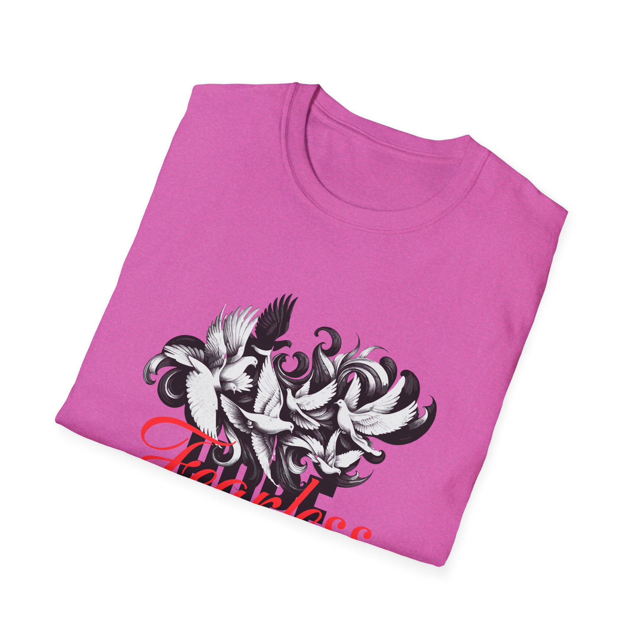 'Fearless' Graphic Tee with Ornamental Script - Image 22
