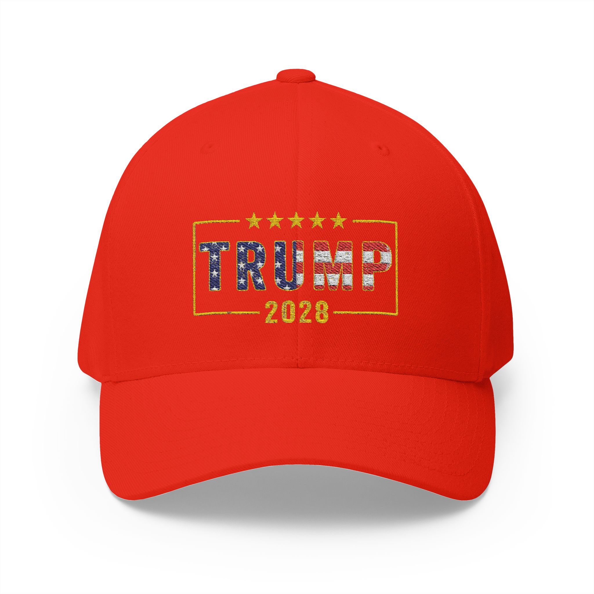 Trump 2028 Embroidered Baseball Cap — Patriotic American Flag Design - Image 41