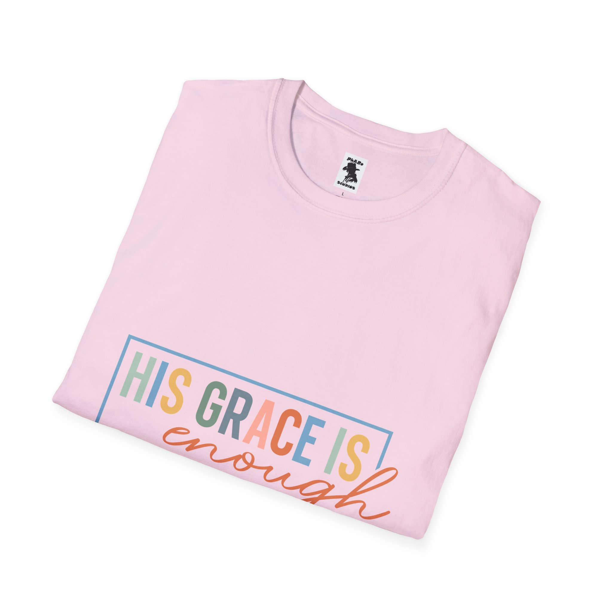 Inspirational Quote Unisex T-Shirt - 'His Grace Is Enough' - 2 Corinthians 12:9 - Image 40