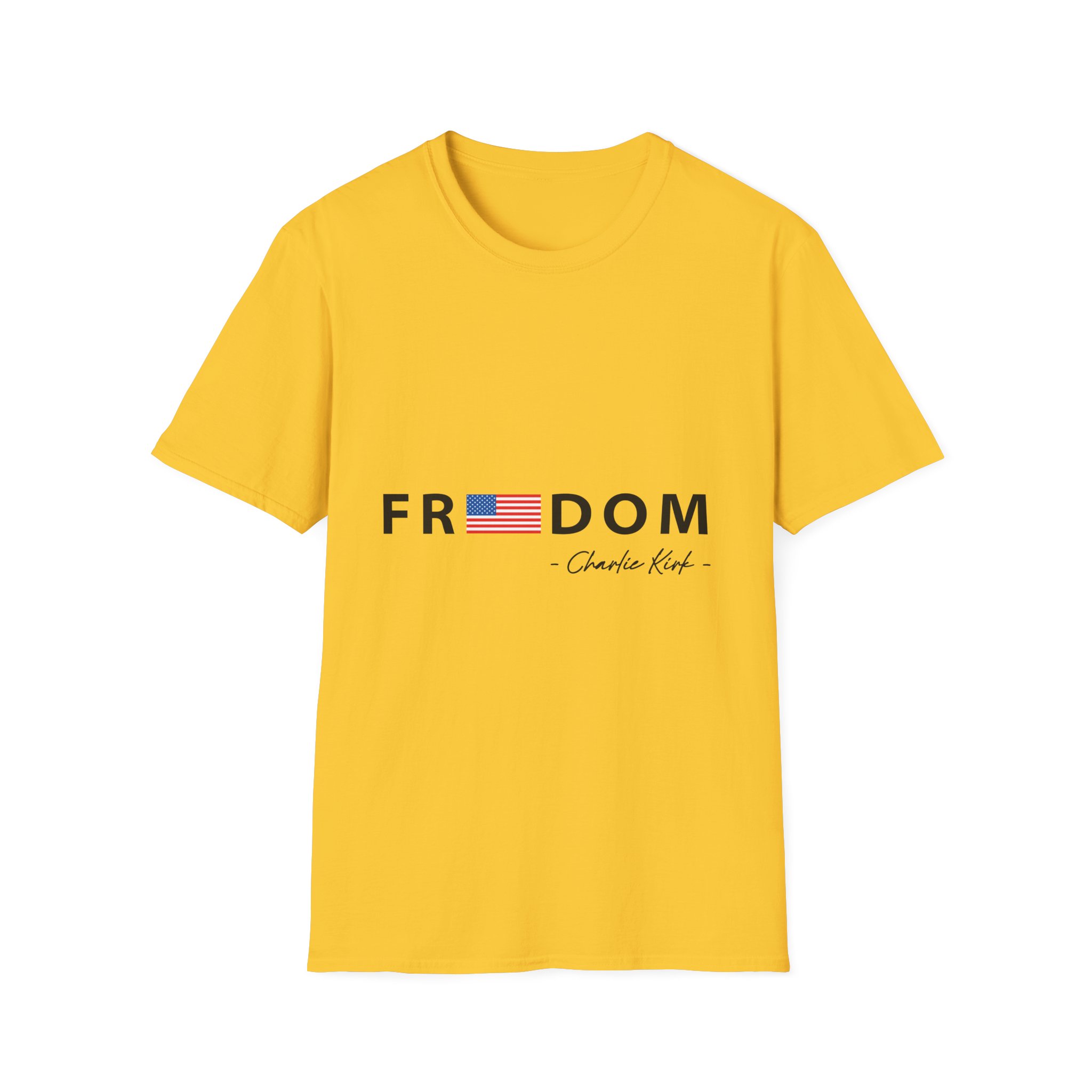 Freedom T-Shirt — "Freedom" with American Flag Graphic