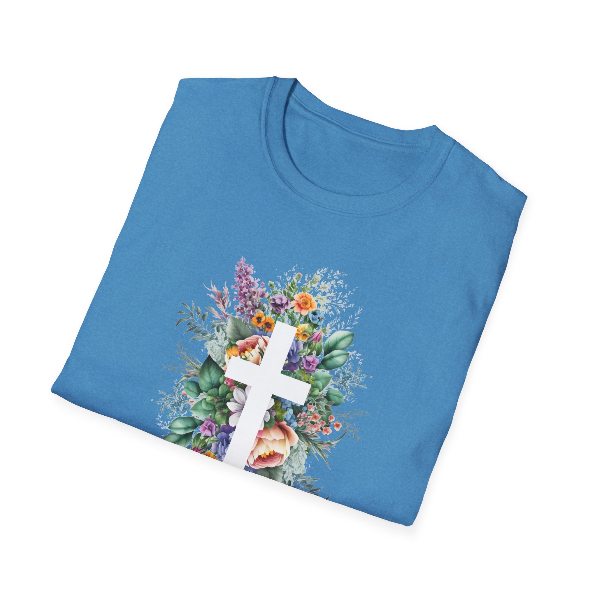 Easter Floral Cross T-Shirt — "Happy Easter" Personalized Family Tee - Image 14
