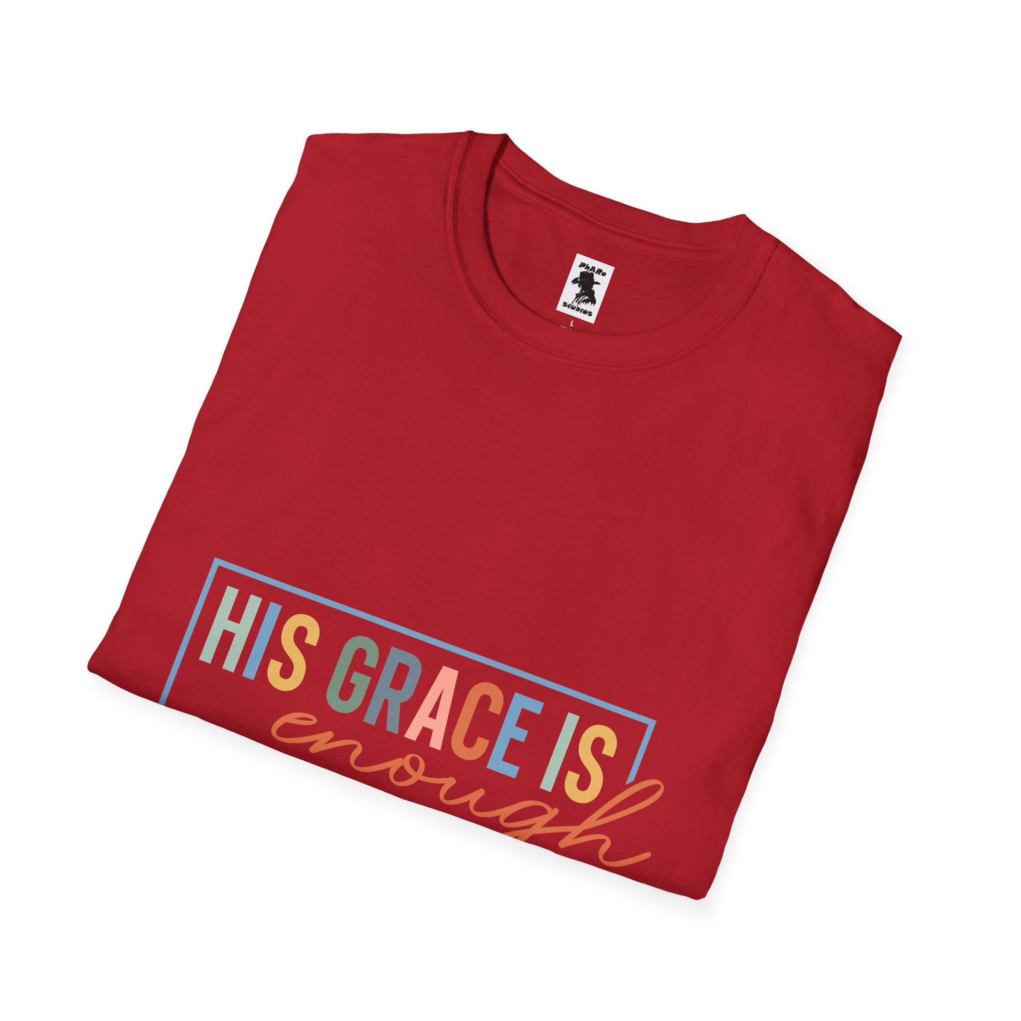 Inspirational Quote Unisex T-Shirt - 'His Grace Is Enough' - 2 Corinthians 12:9 - Image 44