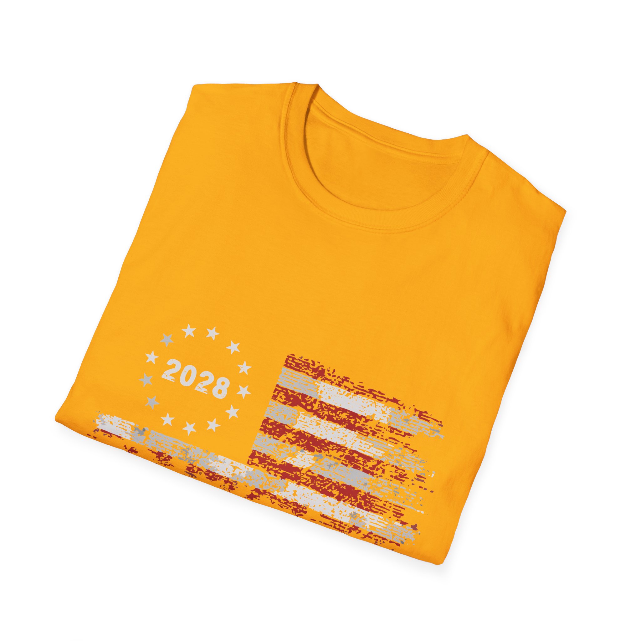 Patriotic 2028 Flag T-Shirt — J.D. Vance Distressed Campaign Design - Image 12