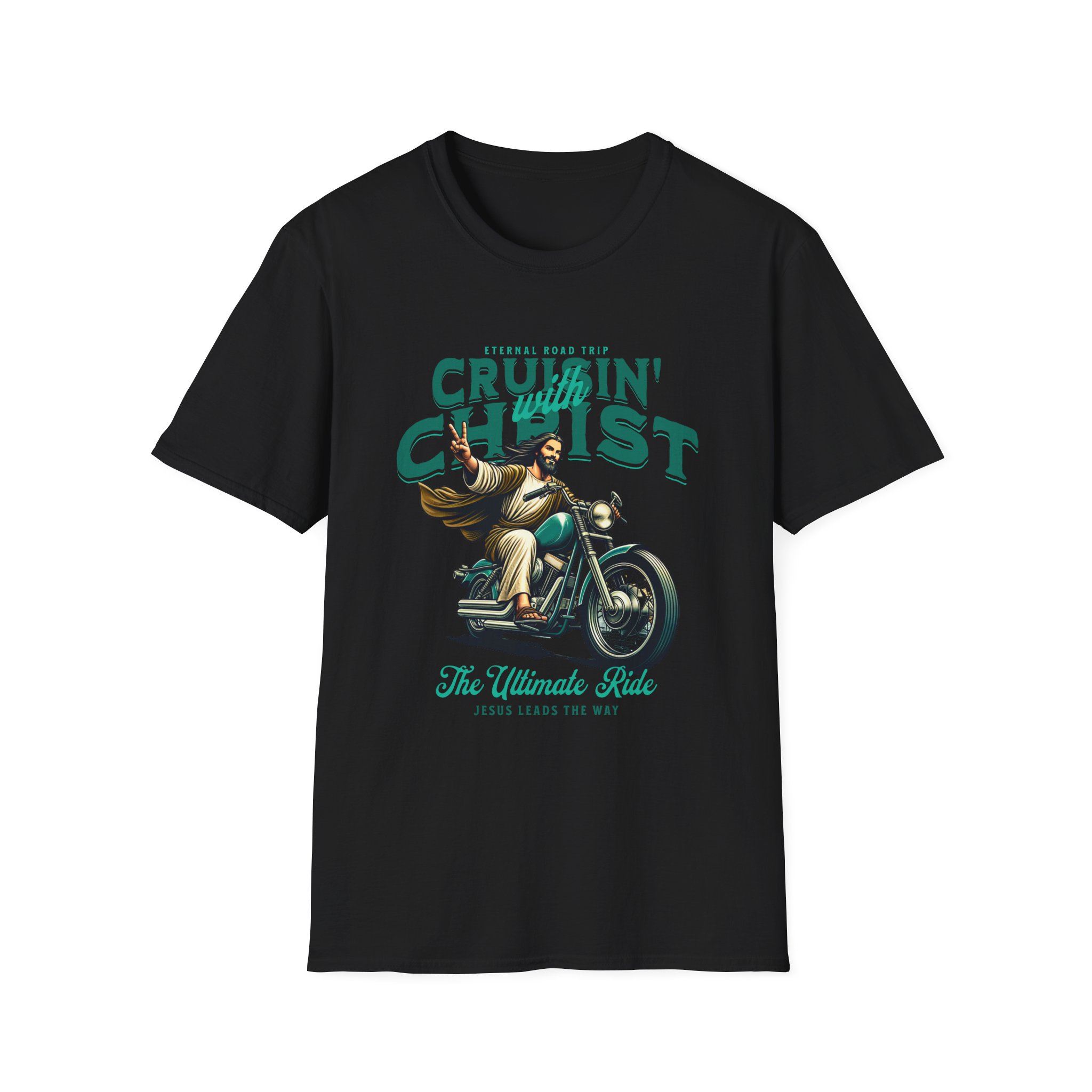 Cruisin' with Christ Motorcycle T-Shirt - Image 5