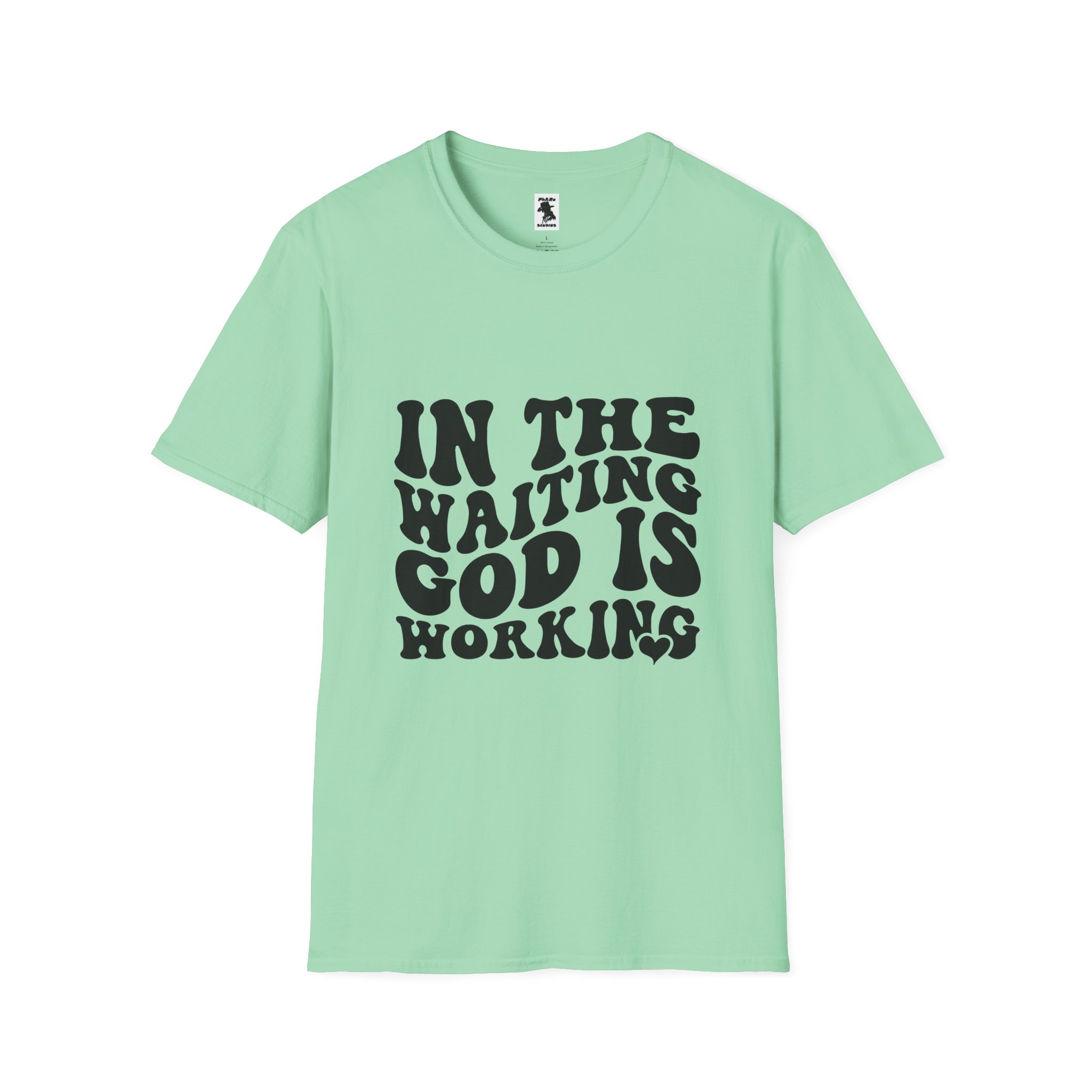 Inspirational Workout Unisex T-Shirt - 'In the Waiting God is Working' - Image 13