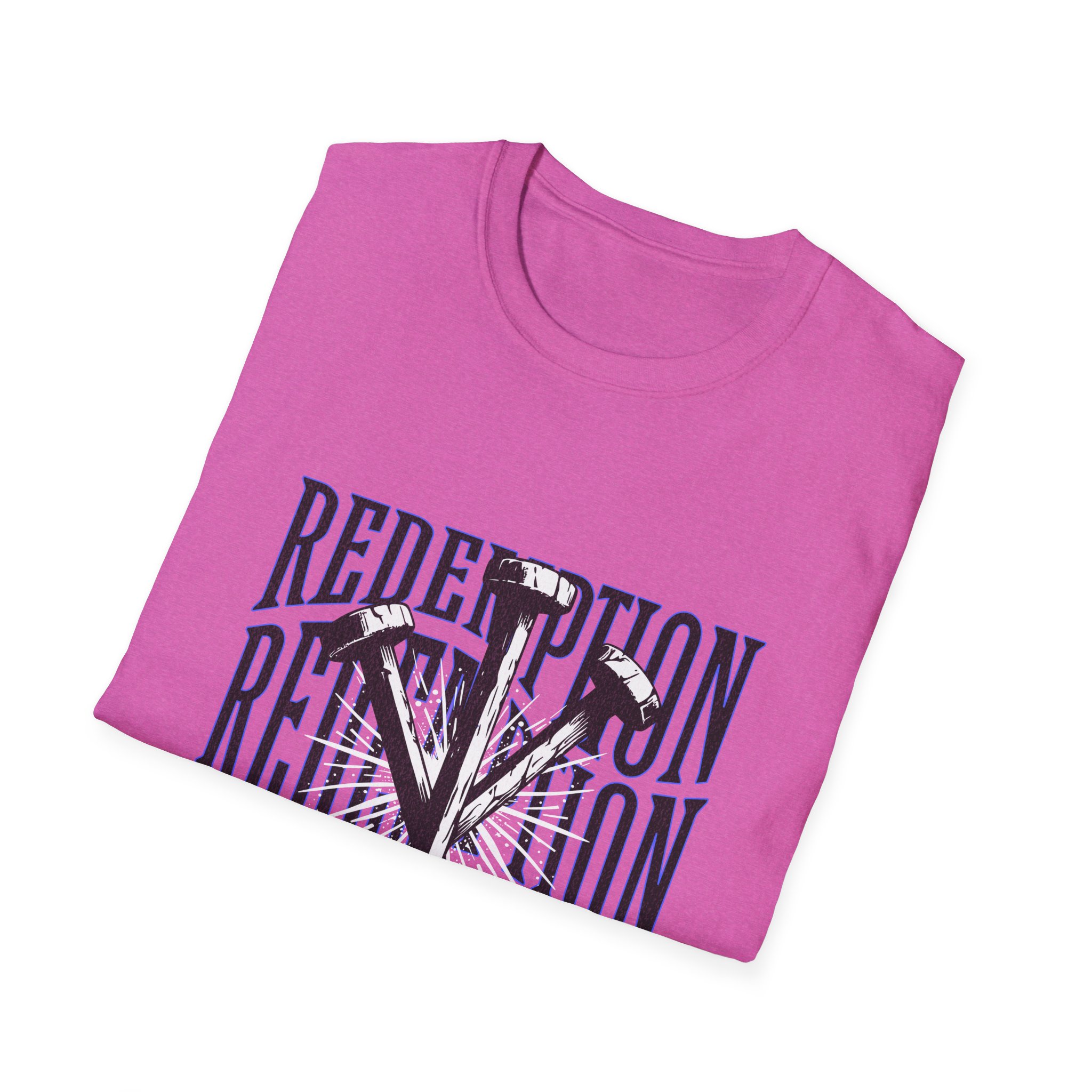 Redemption Cross T-Shirt — Christian Faith Graphic Tee - Image 2