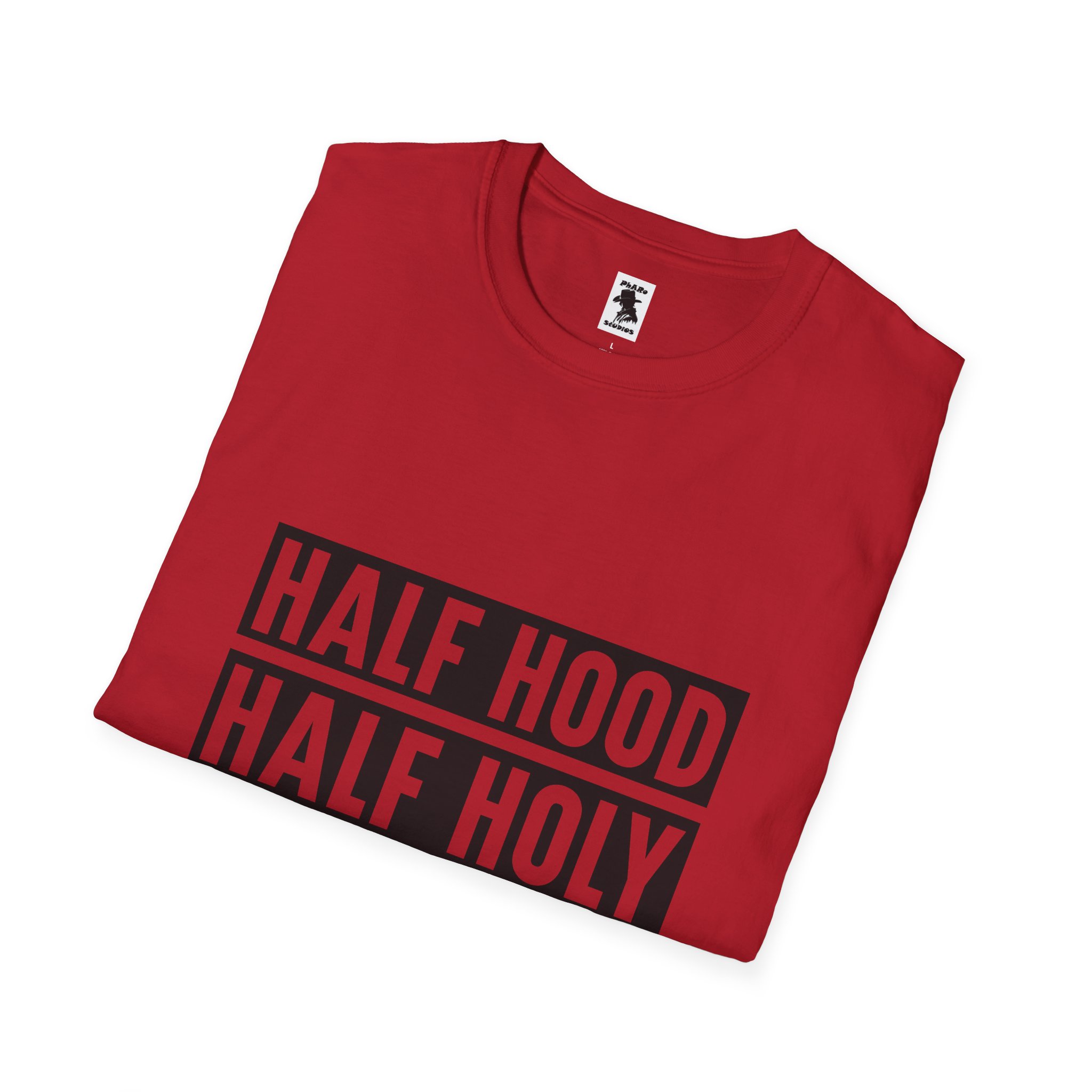 Half Hood Half Holy Unisex Softstyle T-Shirt - Pray with Me Graphic Tee - Image 4