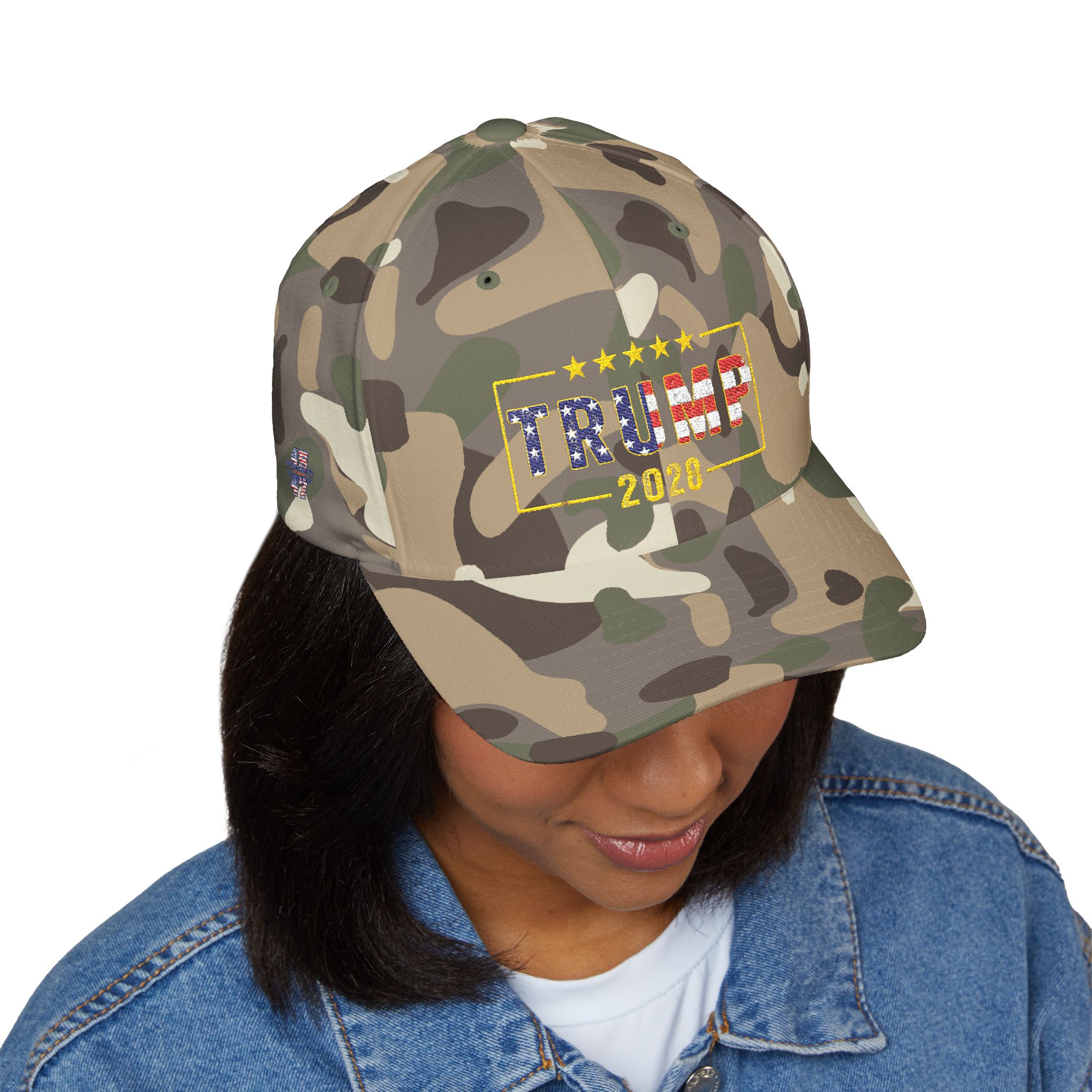 Trump 2028 Embroidered Baseball Cap — Patriotic American Flag Design - Image 31