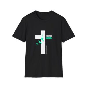 Forgiven & Free Cross T-Shirt — Christian Faith Tee with Birds