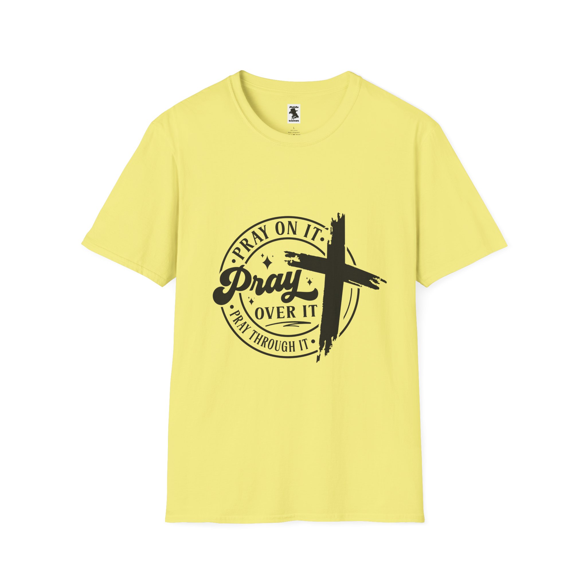 Inspirational Unisex Softstyle T-Shirt - "Pray On It, Pray Through It" - Image 9
