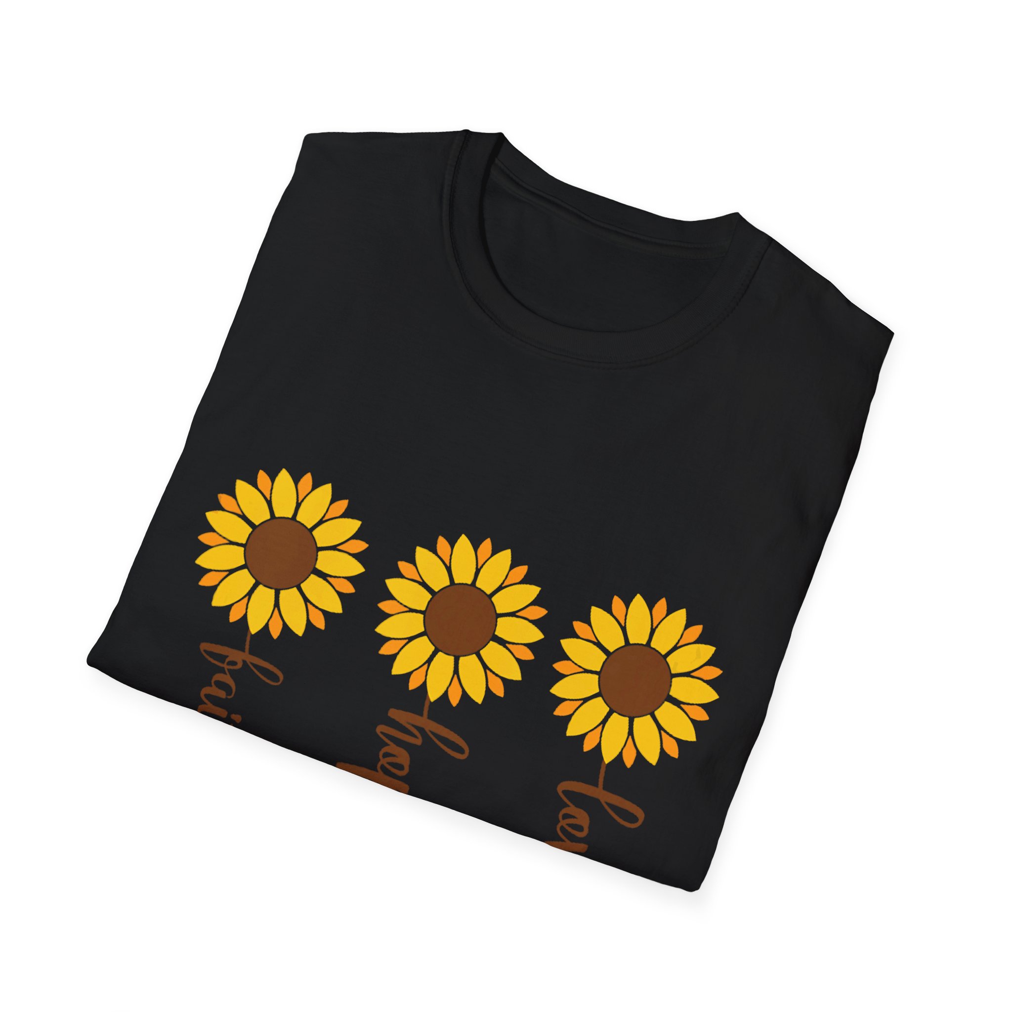 Sunflower Hope Faith Love T-Shirt — Inspirational Floral Tee - Image 6