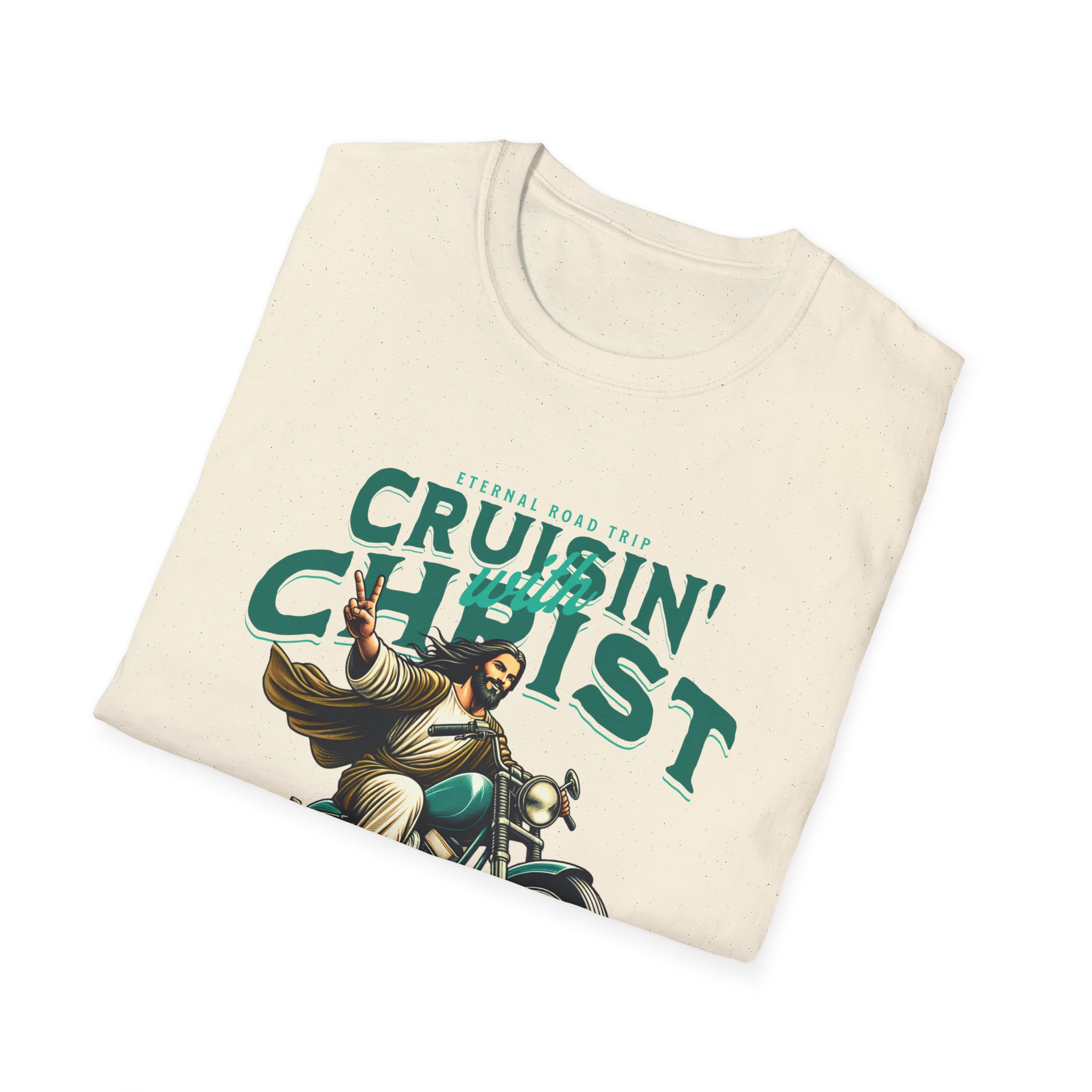Cruisin' with Christ Motorcycle T-Shirt - Image 2