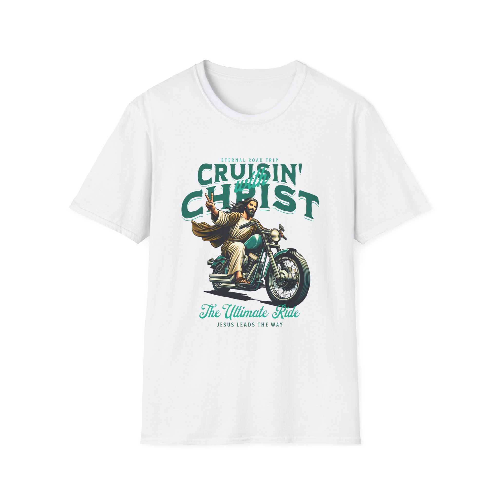 Cruisin' with Christ Motorcycle T-Shirt - Image 3