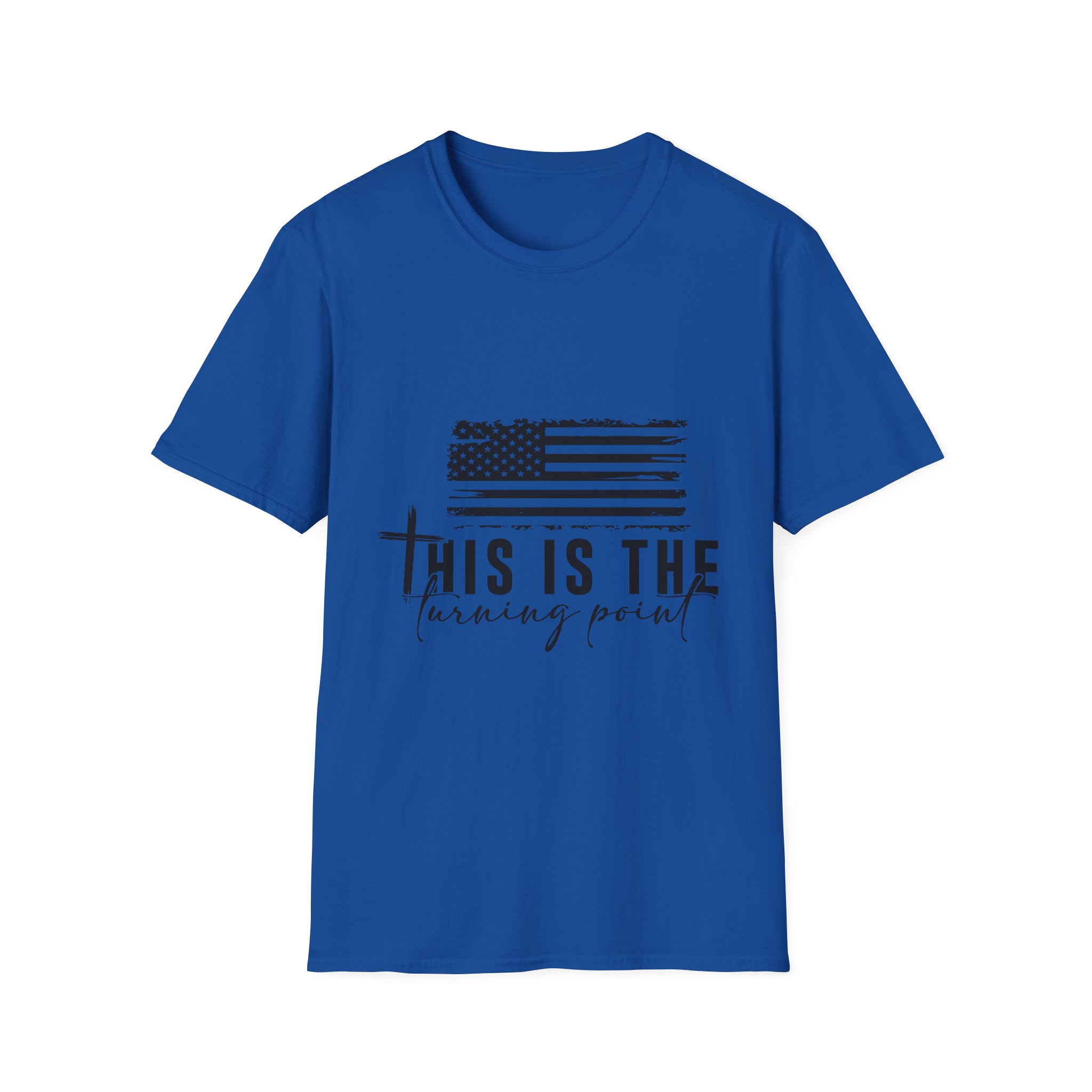 "This Is The Turning Point" Distressed American Flag Tee - Image 17