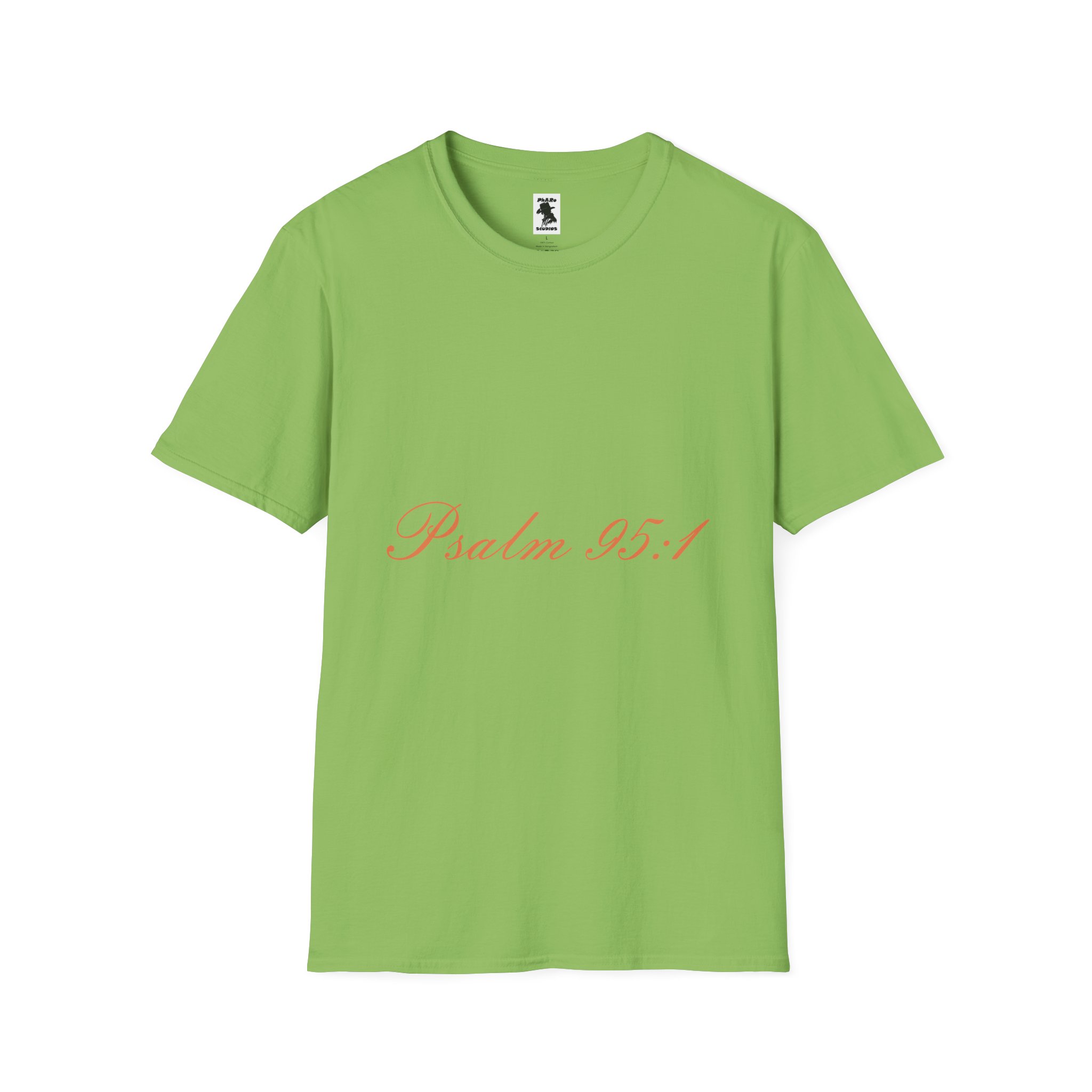 Inspirational Psalm 95:1 Unisex Softstyle T-Shirt - Image 13