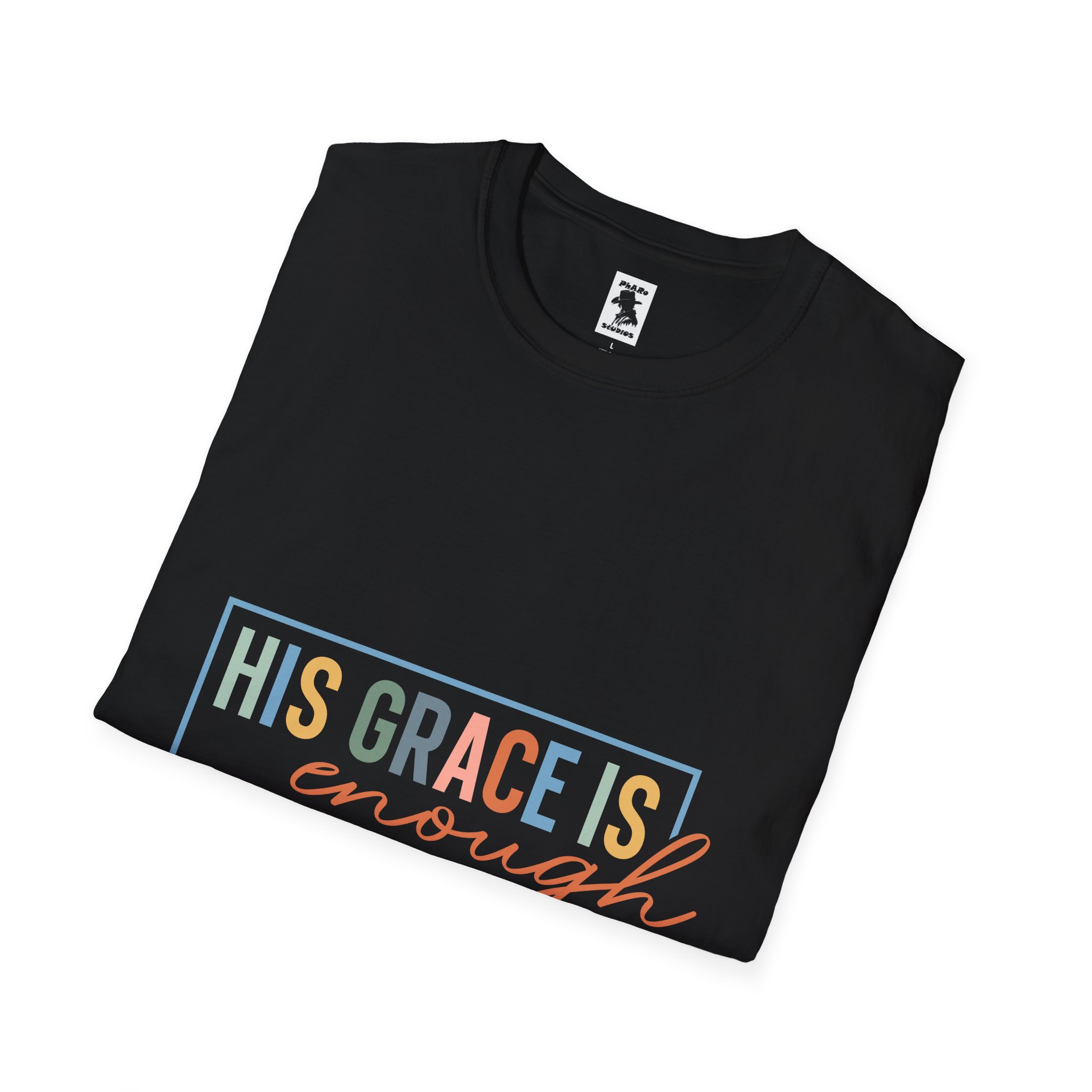 Inspirational Quote Unisex T-Shirt - 'His Grace Is Enough' - 2 Corinthians 12:9 - Image 4