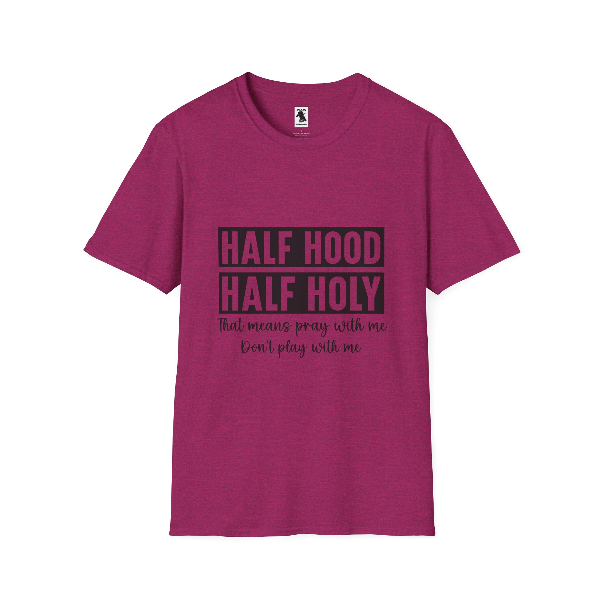 Half Hood Half Holy Unisex Softstyle T-Shirt - Pray with Me Graphic Tee - Image 21
