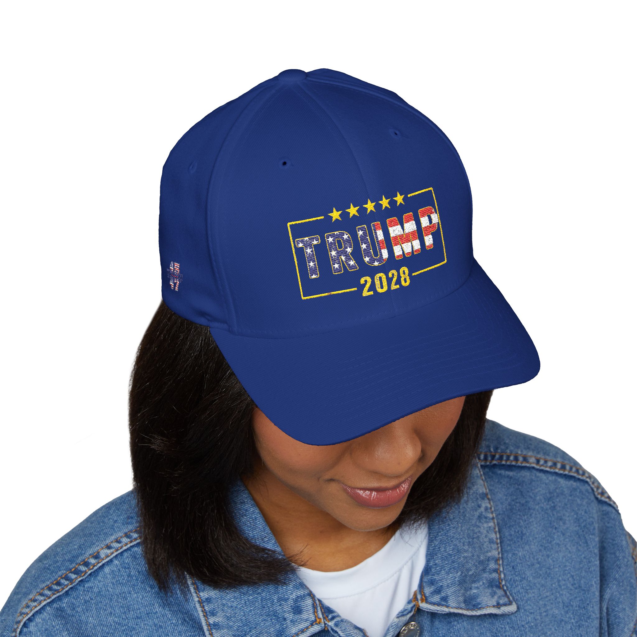 Trump 2028 Embroidered Baseball Cap — Patriotic American Flag Design - Image 35