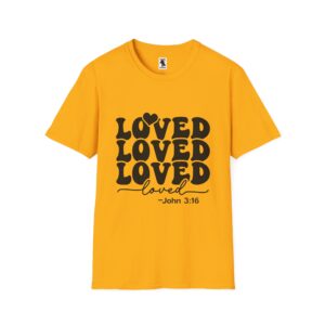 Loved Unisex Softstyle T-Shirt - Inspirational Faith Apparel - Perfect for Gifts and Celebrations