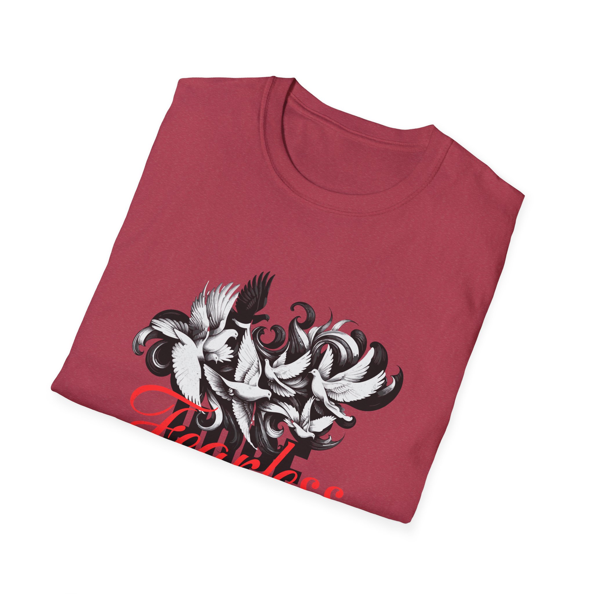'Fearless' Graphic Tee with Ornamental Script - Image 2
