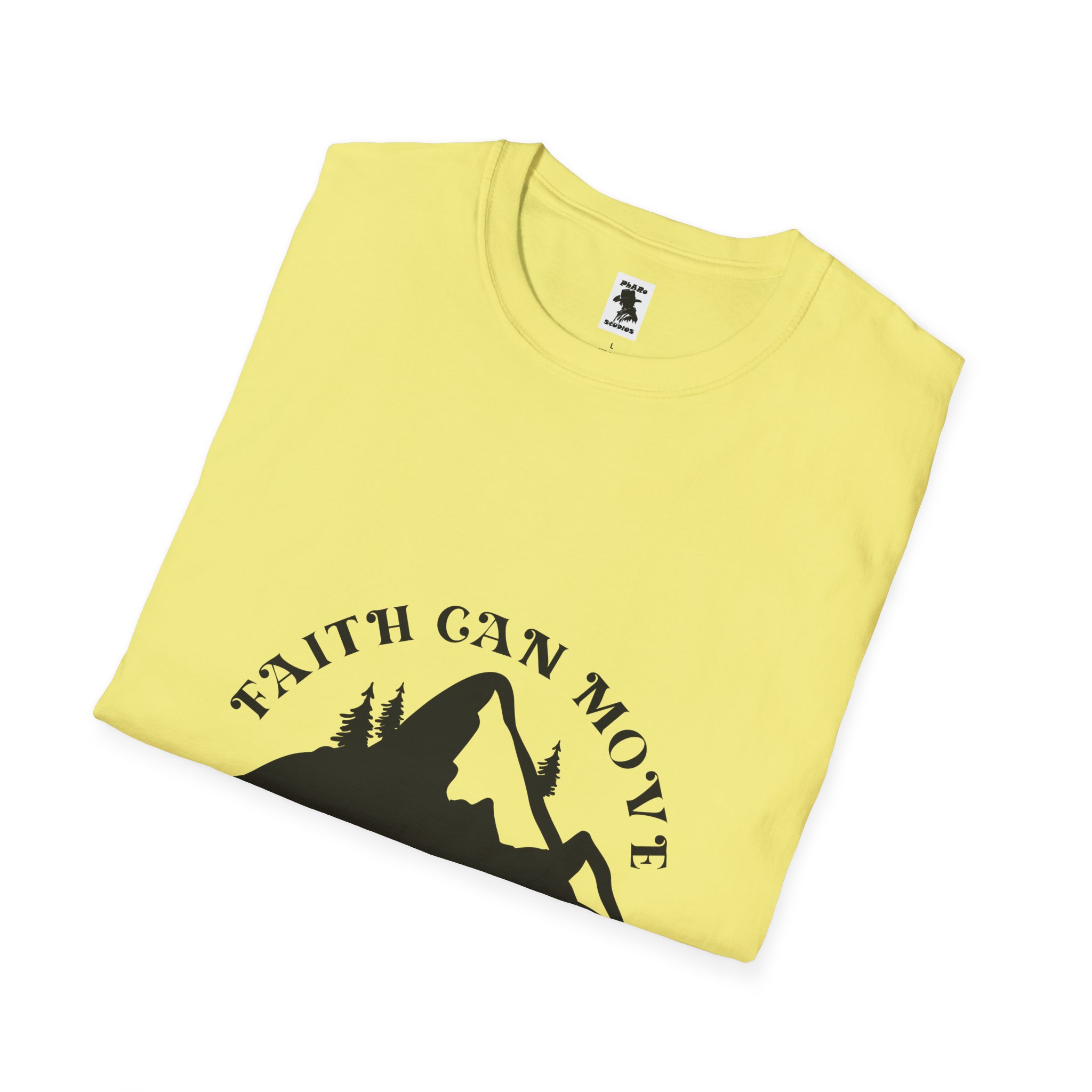 Inspirational Unisex Softstyle T-Shirt - 'Faith Can Move Mountains' - Image 12