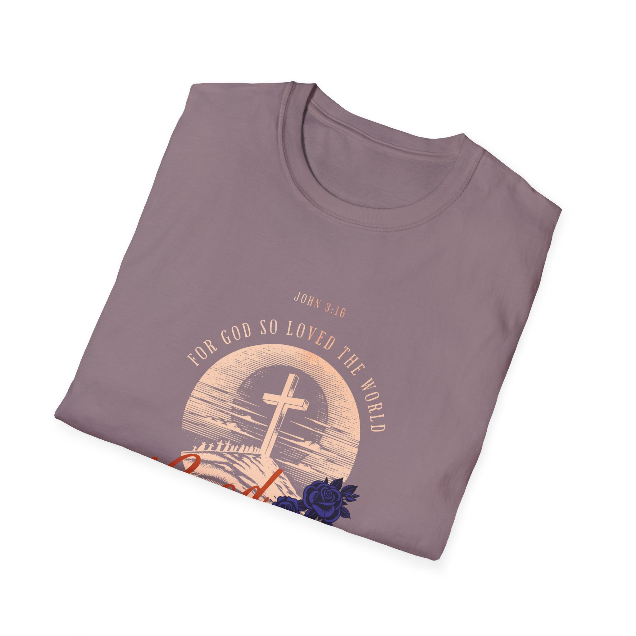 Good Friday Cross T-Shirt — Jesus Loved the World Christian Tee - Image 2