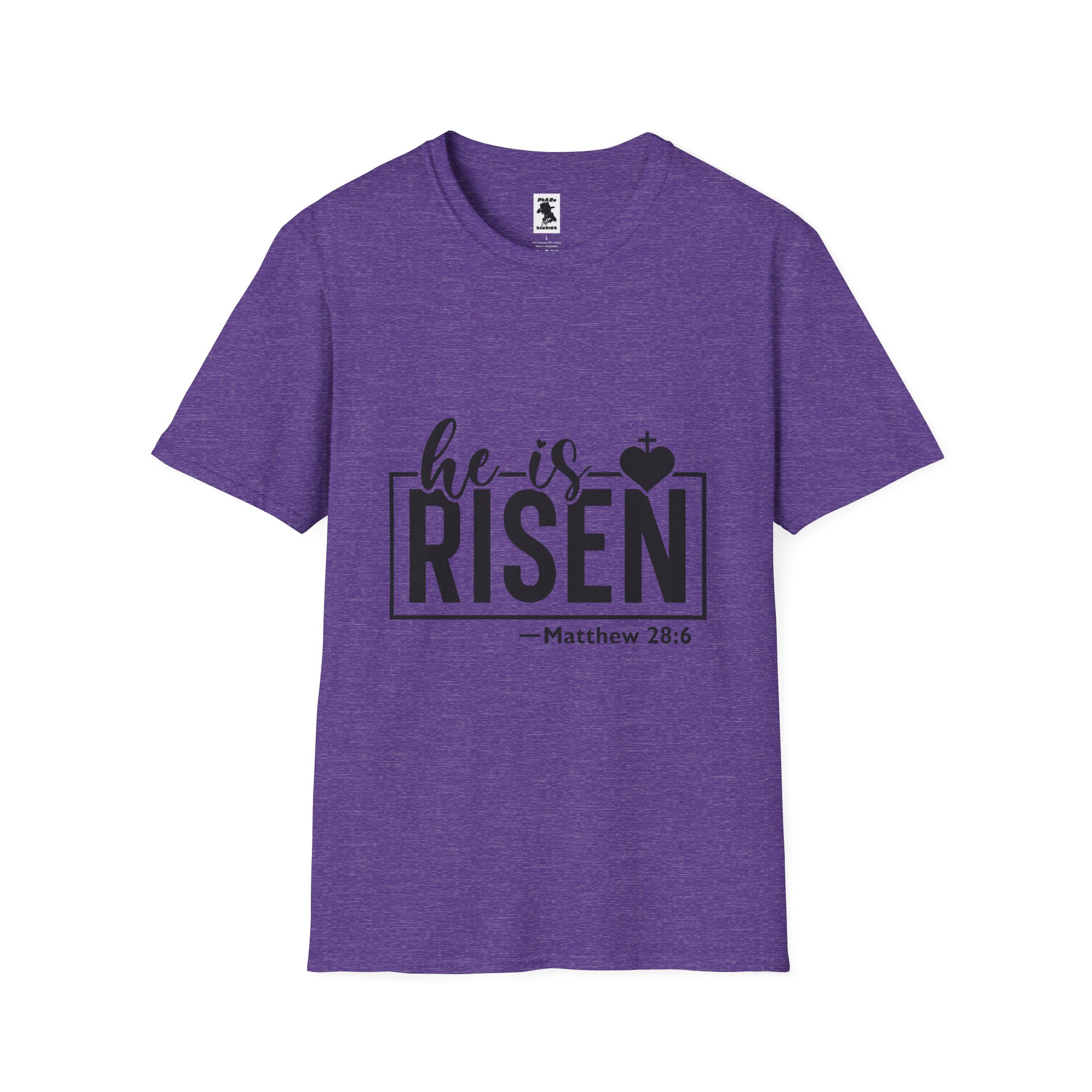 He Is Risen Unisex Softstyle T-Shirt - Faith Inspired Design for Easter Celebrations - Image 33