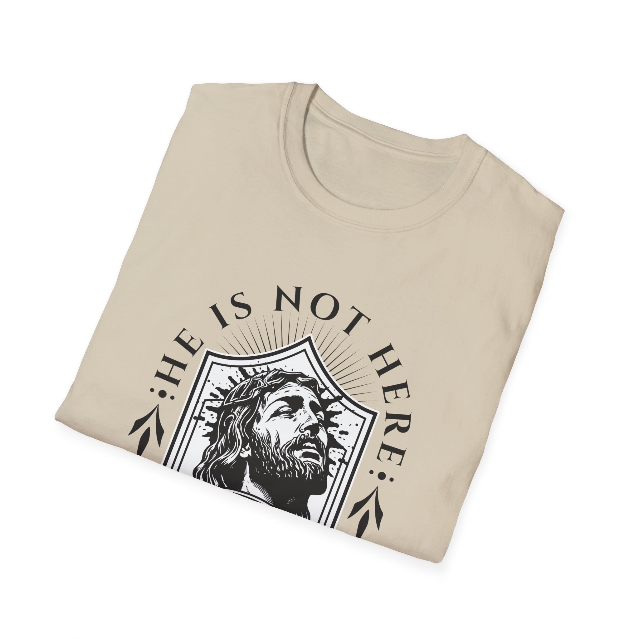 He Is Risen T-Shirt — Christian Easter Faith Shirt (Matthew 28:6) - Image 6
