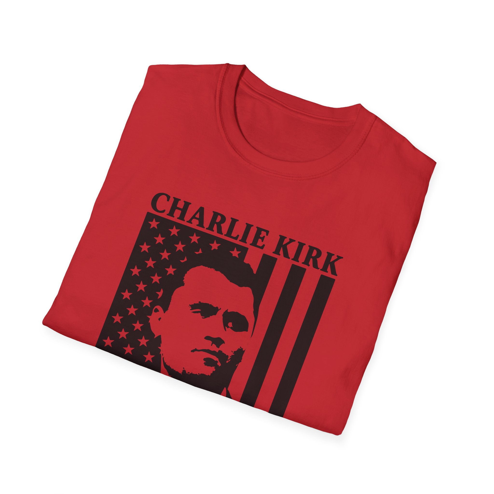 Charlie Kirk American Patriot T-Shirt — Portrait Flag Graphic Tee - Image 6