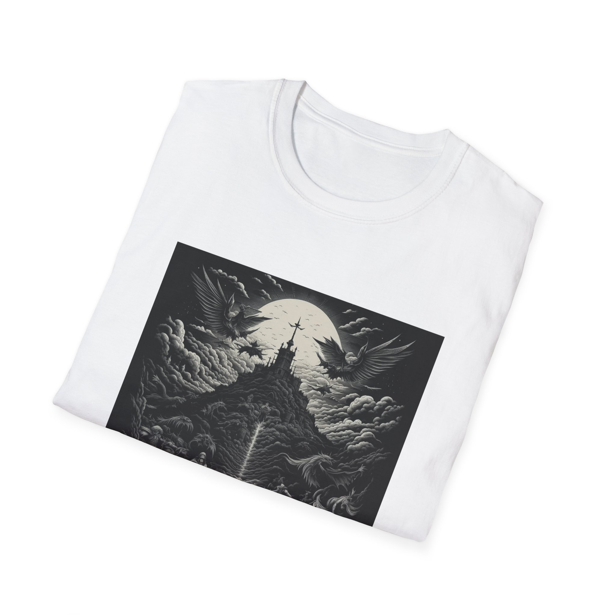 War in Heaven Graphic T‑Shirt — Dark Angel Sword Illustration - Image 4