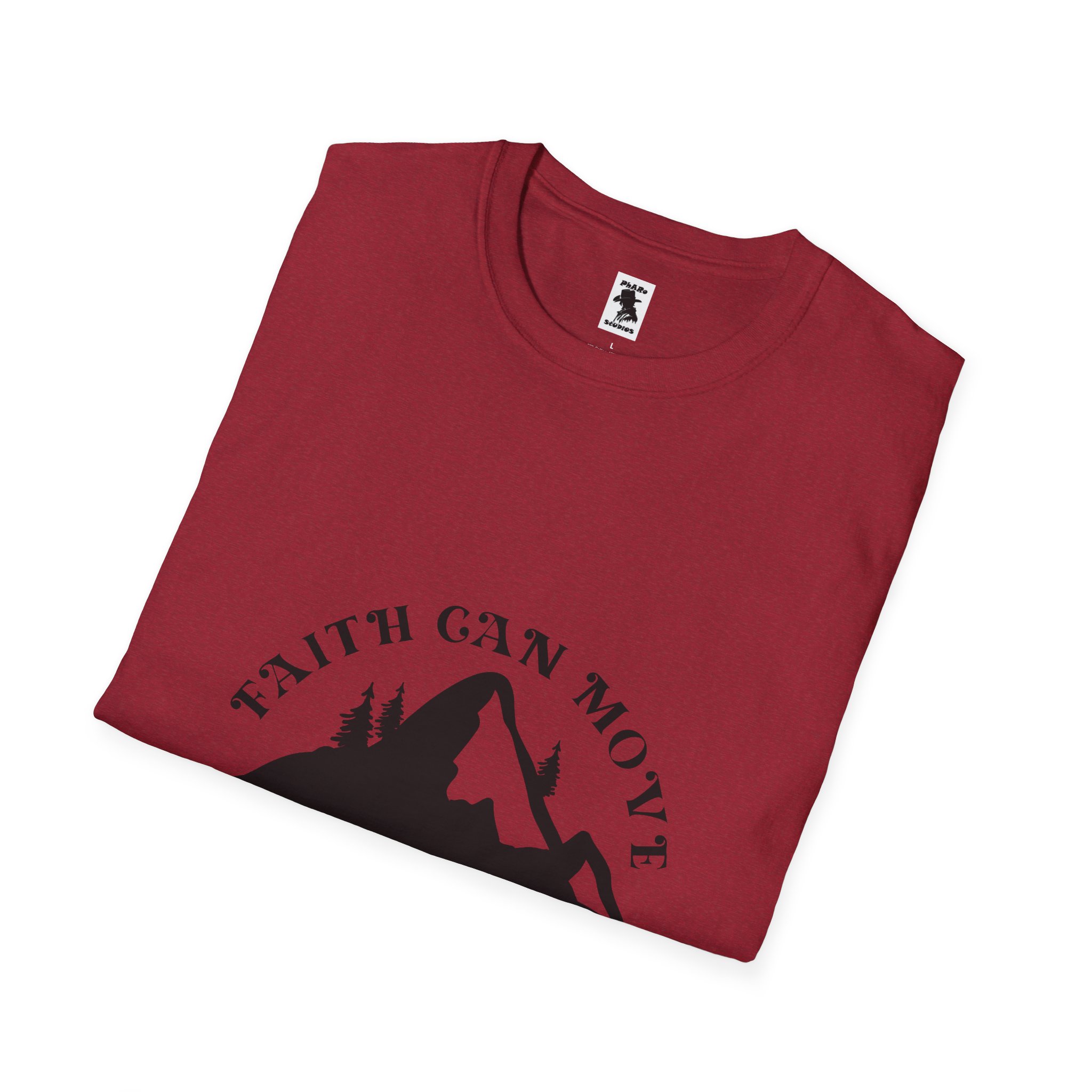 Inspirational Unisex Softstyle T-Shirt - 'Faith Can Move Mountains' - Image 40