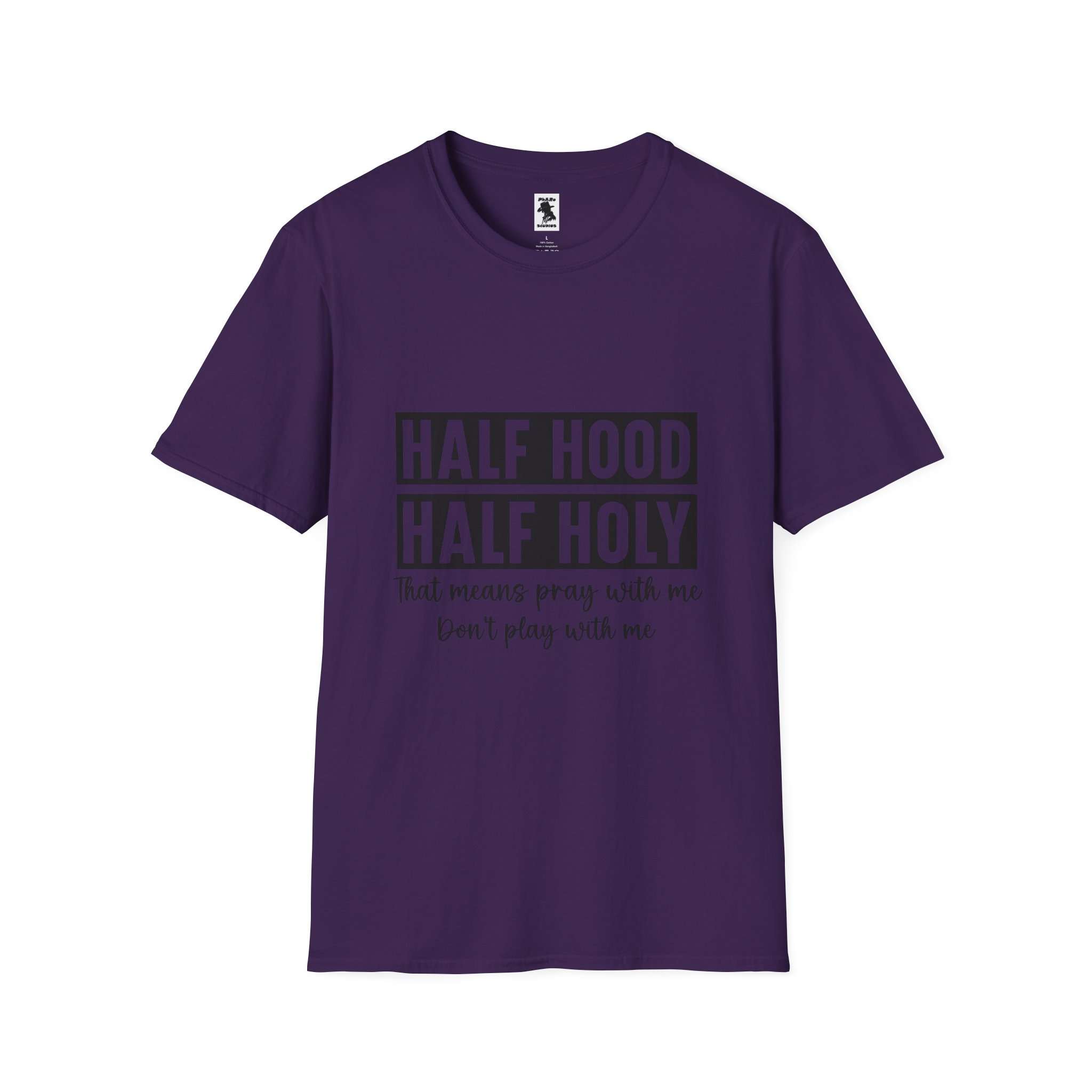 Half Hood Half Holy Unisex Softstyle T-Shirt - Pray with Me Graphic Tee - Image 33