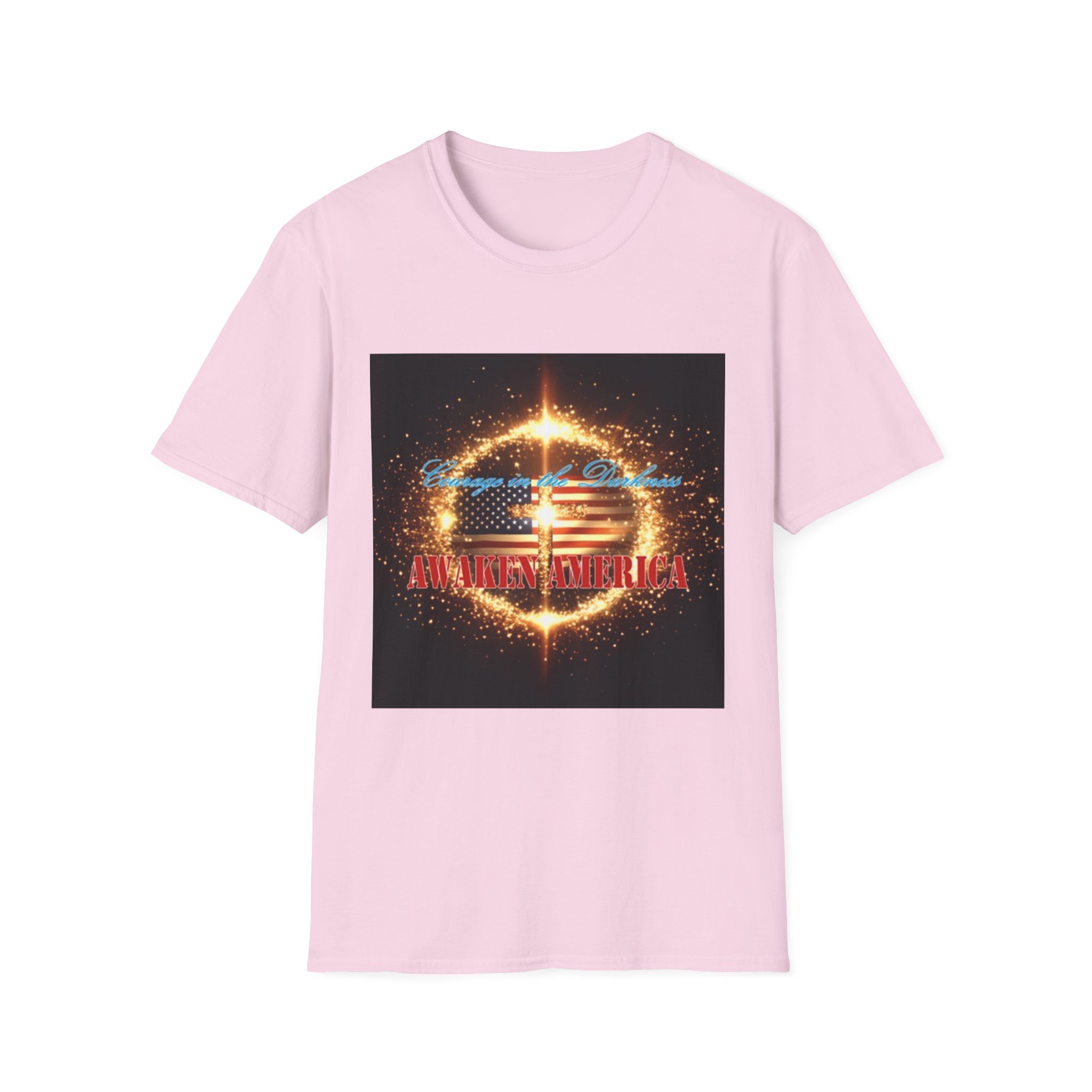 Courage in the Darkness Podcast T-Shirt — Awaken America, Unapologetic Right-Leaning Political Tee - Image 33