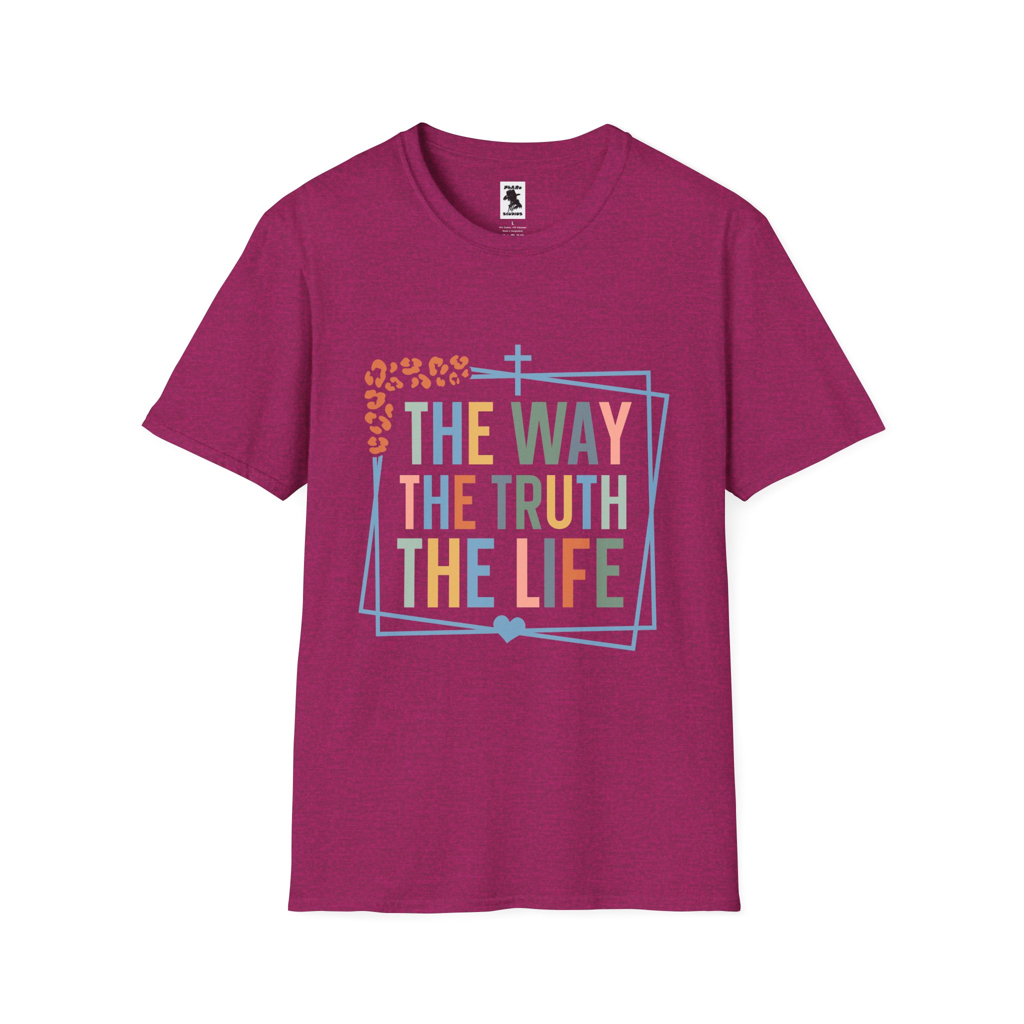 Inspirational Unisex Softstyle T-Shirt - "The Way, The Truth, The Life" - Image 21