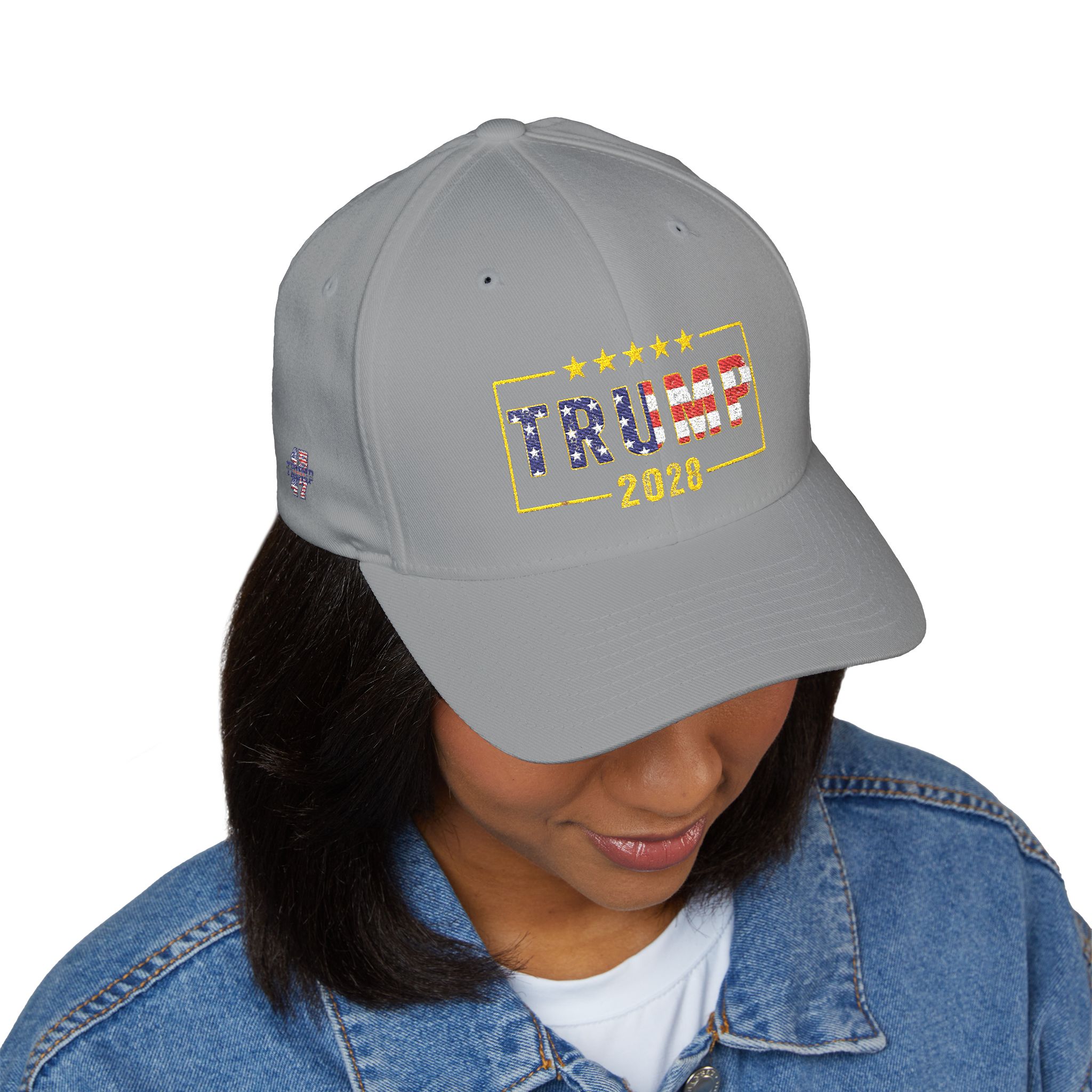 Trump 2028 Embroidered Baseball Cap — Patriotic American Flag Design - Image 11