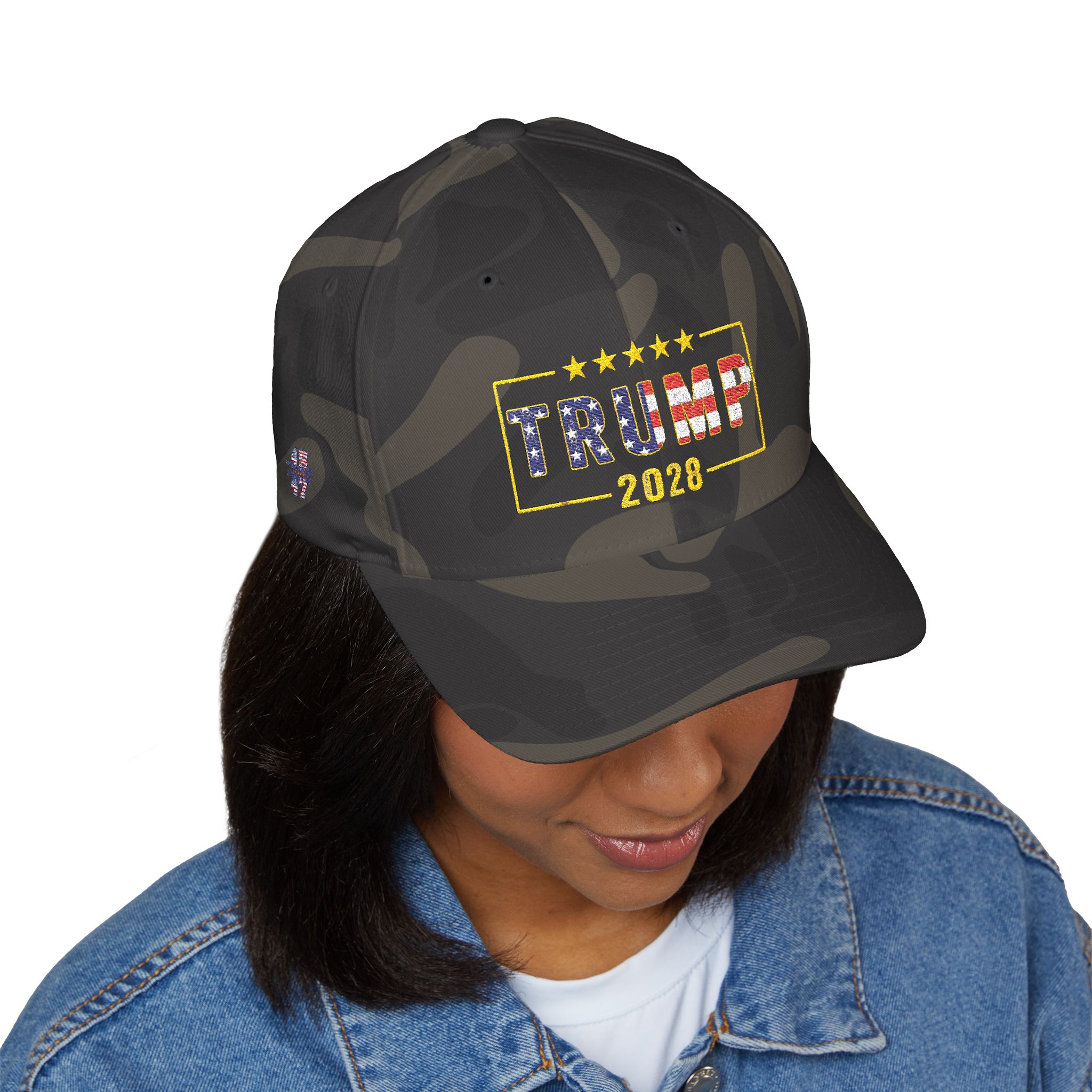 Trump 2028 Embroidered Baseball Cap — Patriotic American Flag Design - Image 27