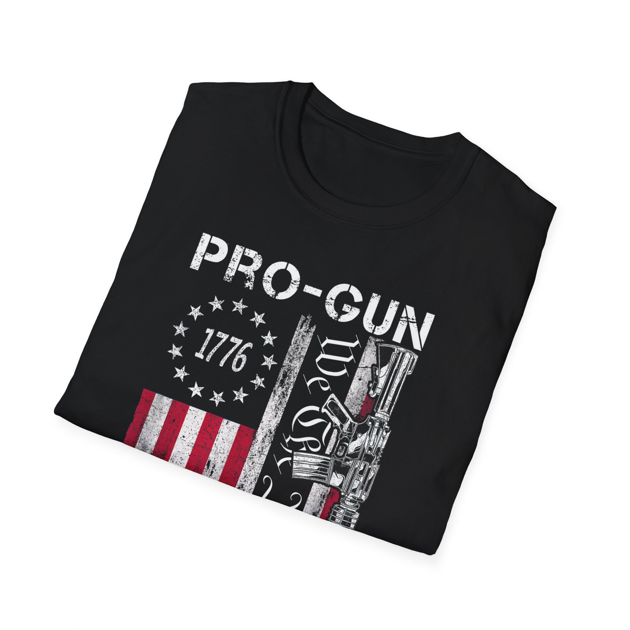 Pro-Gun Anti-Idiot T-Shirt — 1776 American Flag & 'We The People' Rifle Tee - Image 4