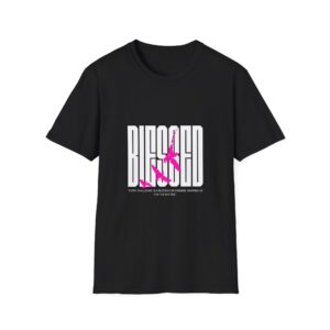 'Blessed' Pink Butterflies, Inspirational Graphic Tee