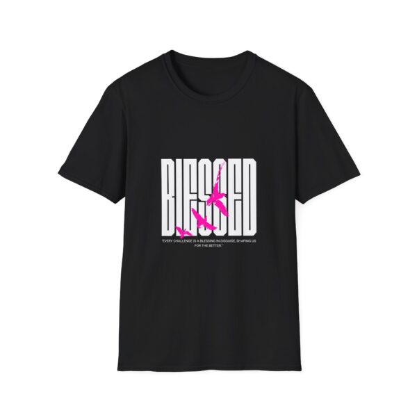 'Blessed' Pink Butterflies, Inspirational Graphic Tee