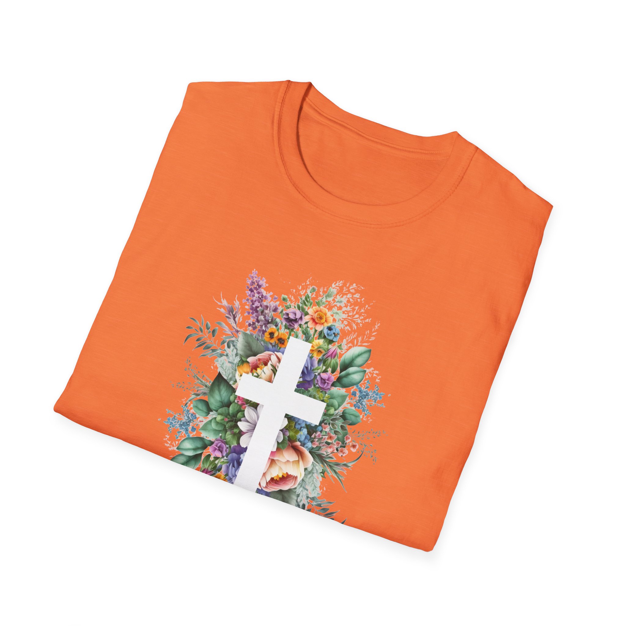 Easter Floral Cross T-Shirt — "Happy Easter" Personalized Family Tee - Image 6